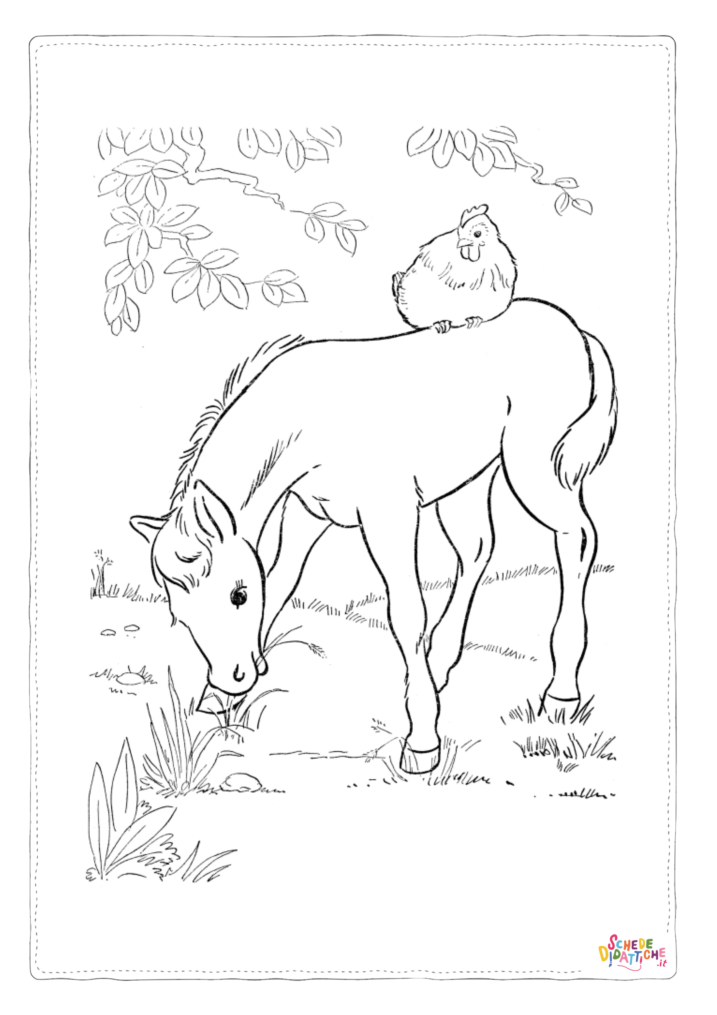 Disegno "Disegno di cavallo da stampare e colorare 53" Disegno di cavallo da stampare e colorare 53