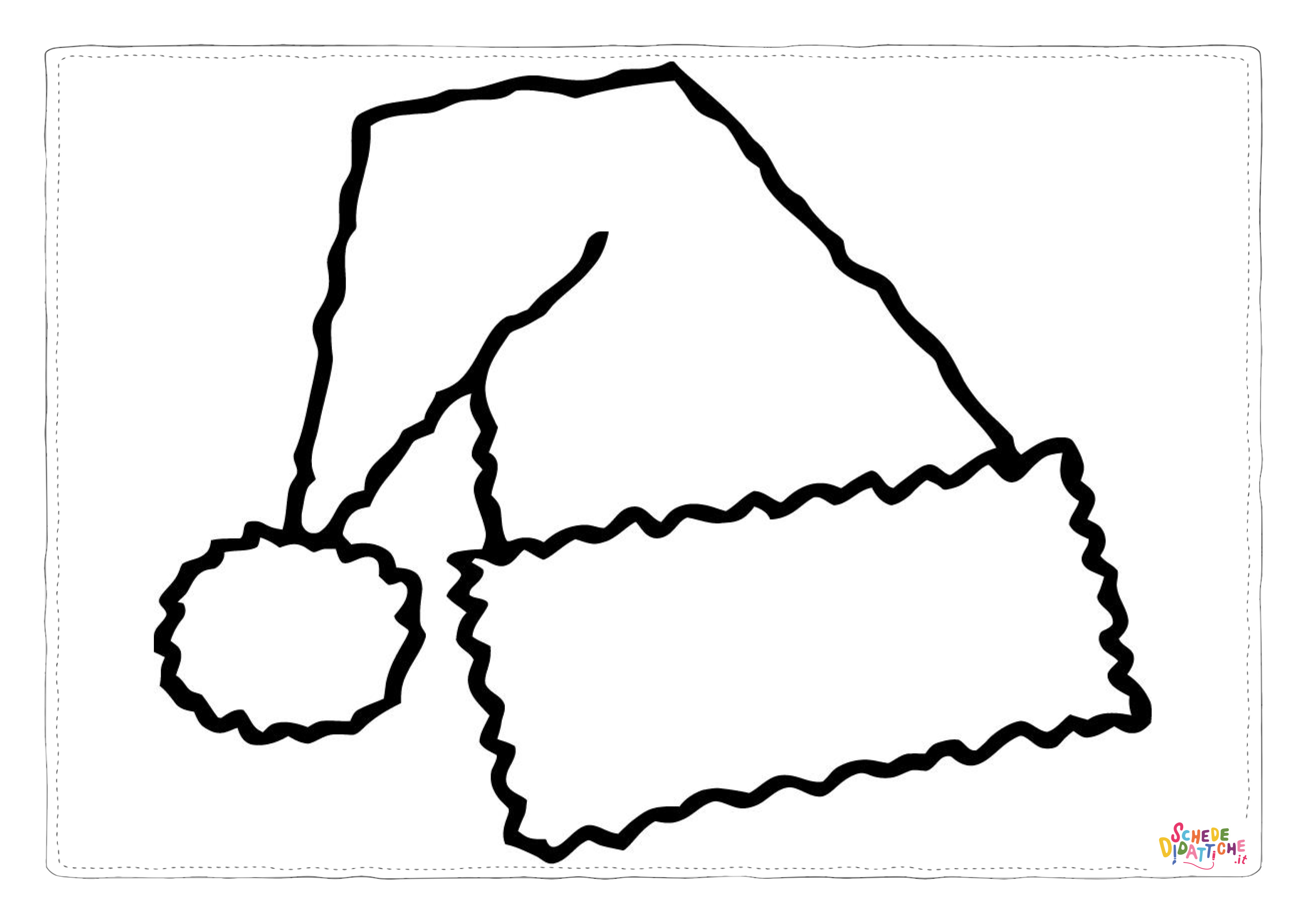 Disegno "Disegno di cappello di Natale da stampare e colorare 6" Disegno di cappello di Natale da stampare e colorare 6