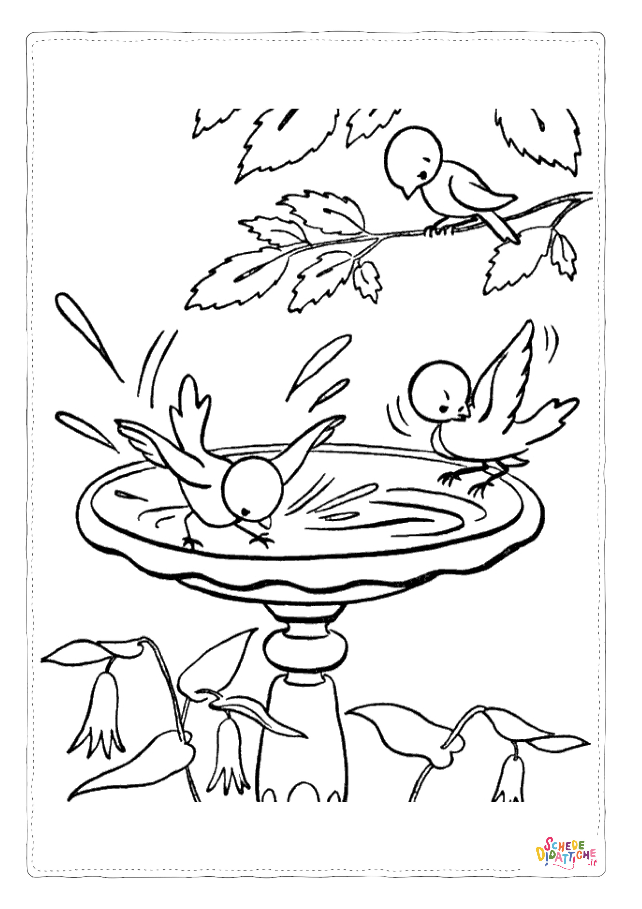 Disegno di passero da stampare e colorare 11