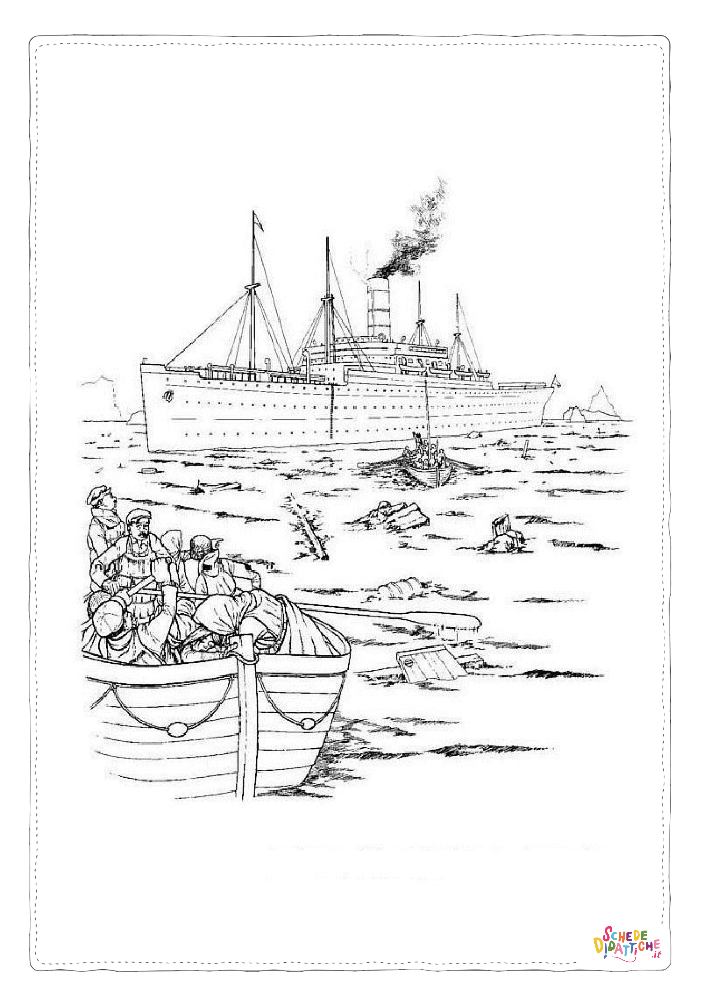 Disegno di Titanic da stampare e colorare 7