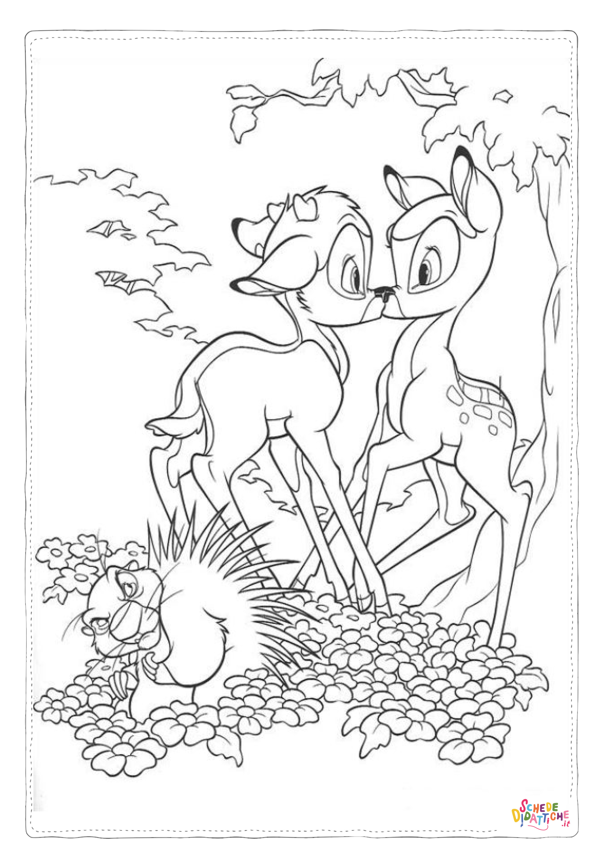 Disegno "Disegno di Bambi da stampare e colorare 32" Disegno di Bambi da stampare e colorare 32