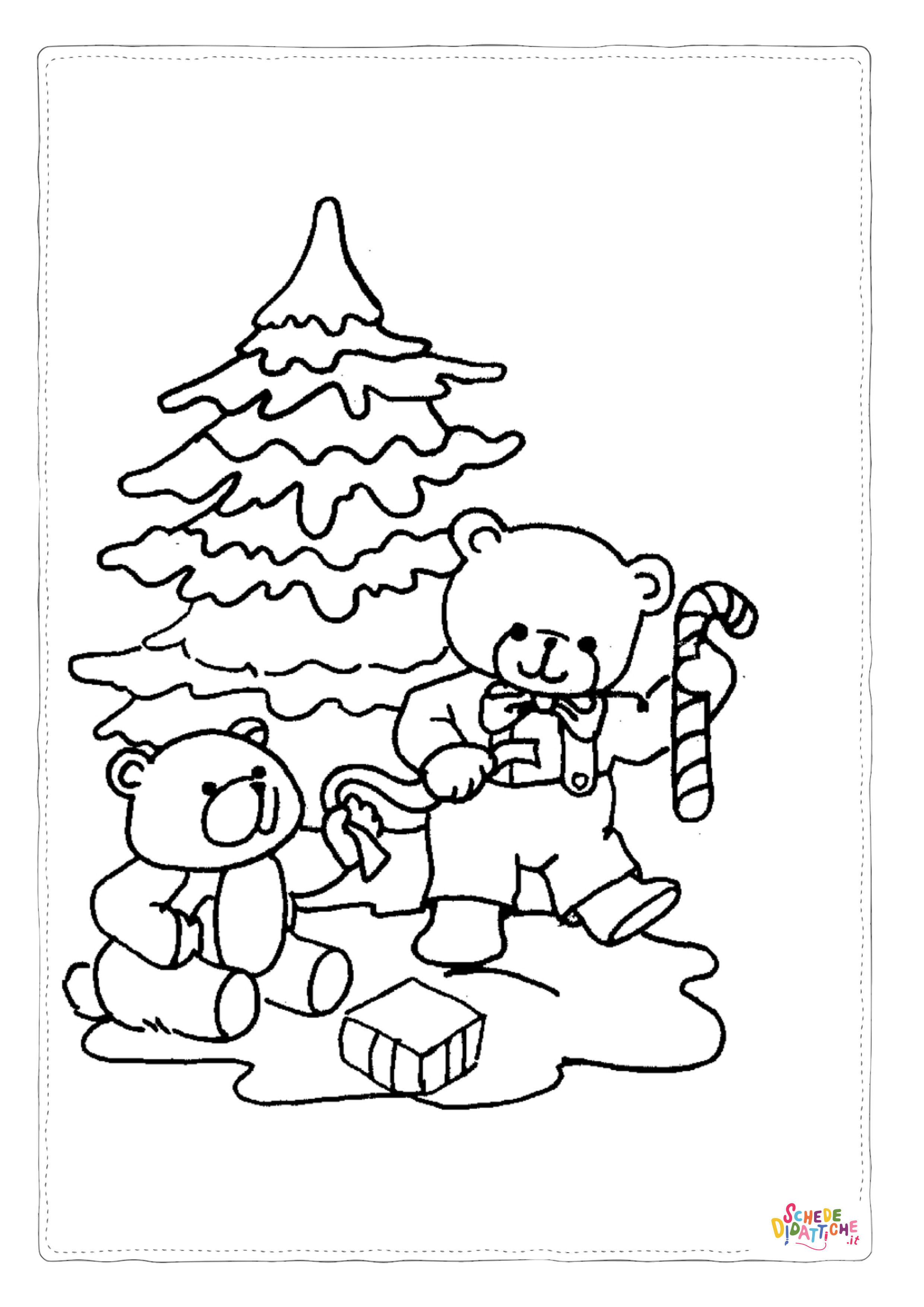 Disegno di albero di Natale da stampare e colorare 111