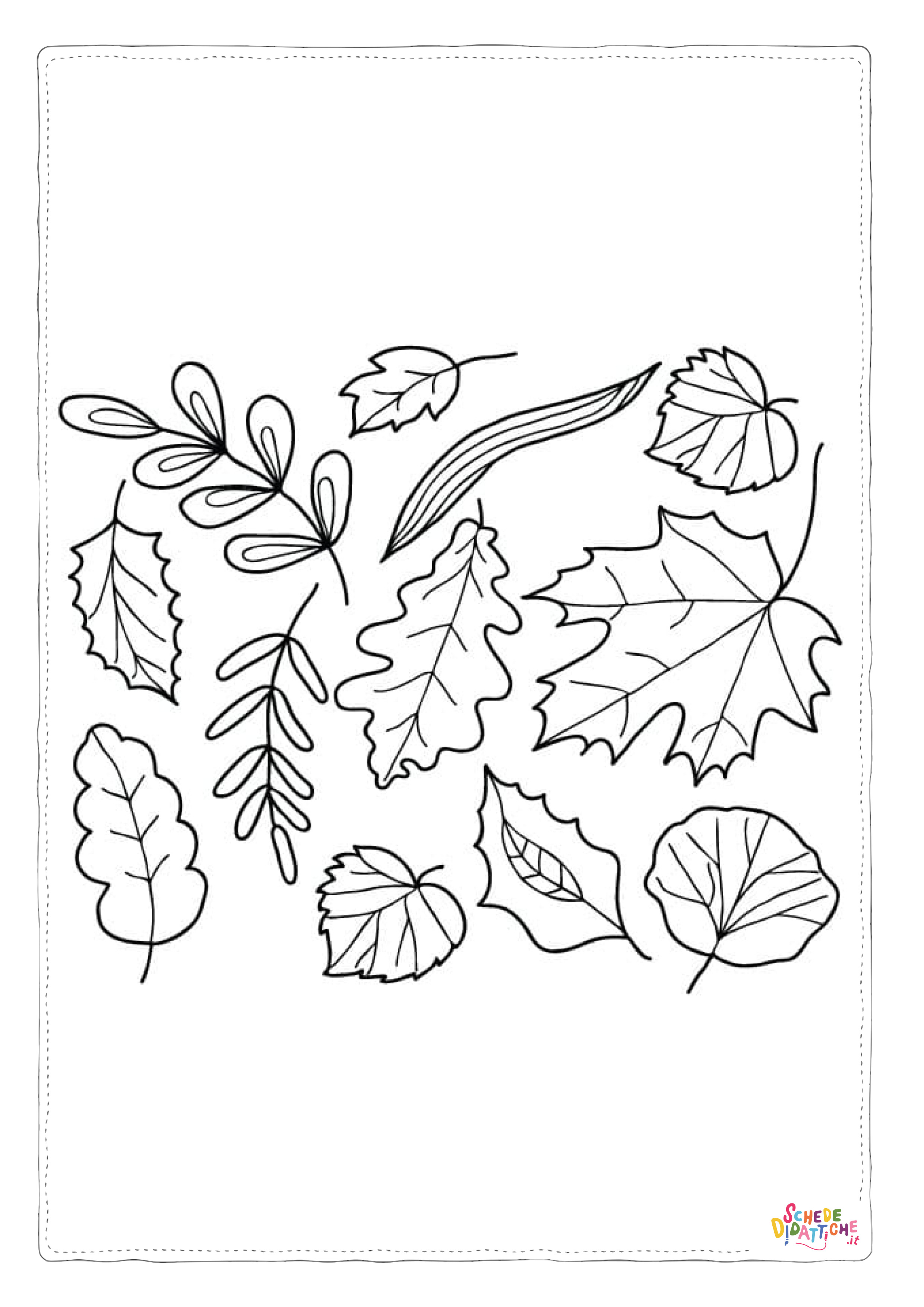 Disegno "Disegno di foglia da stampare e colorare 164" Disegno di foglia da stampare e colorare 164