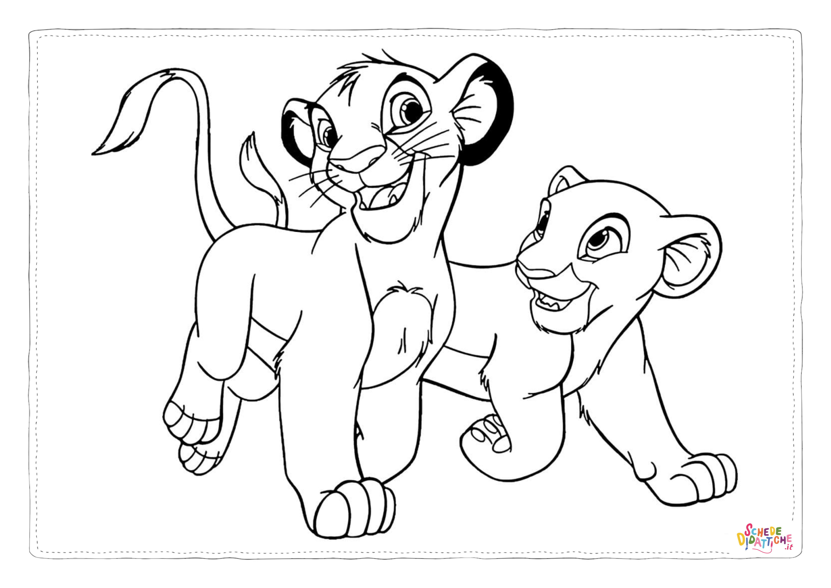 Disegno "Disegno di Re Leone da stampare e colorare 188" Disegno di Re Leone da stampare e colorare 188