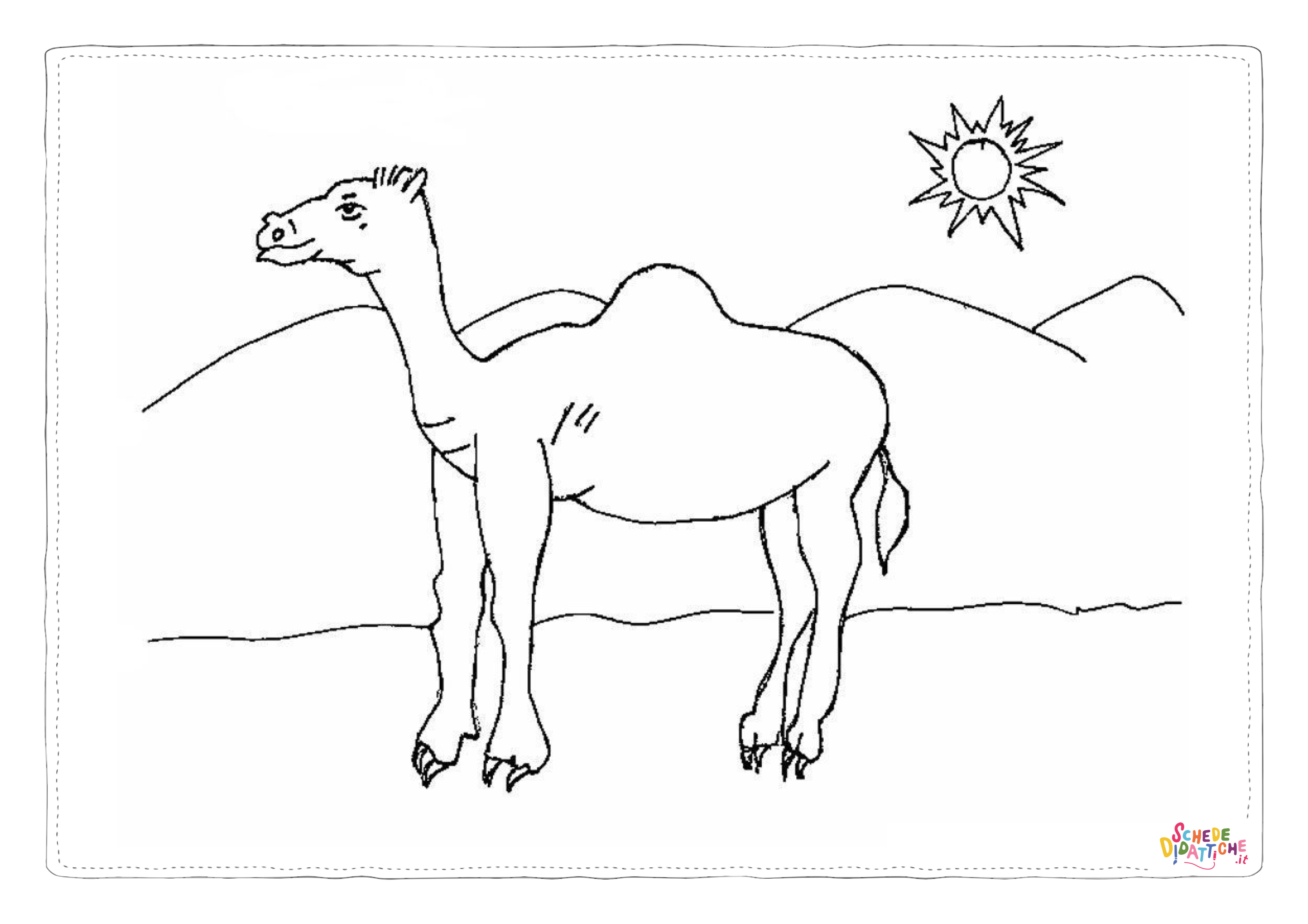 Disegno di dromedario da stampare e colorare 10