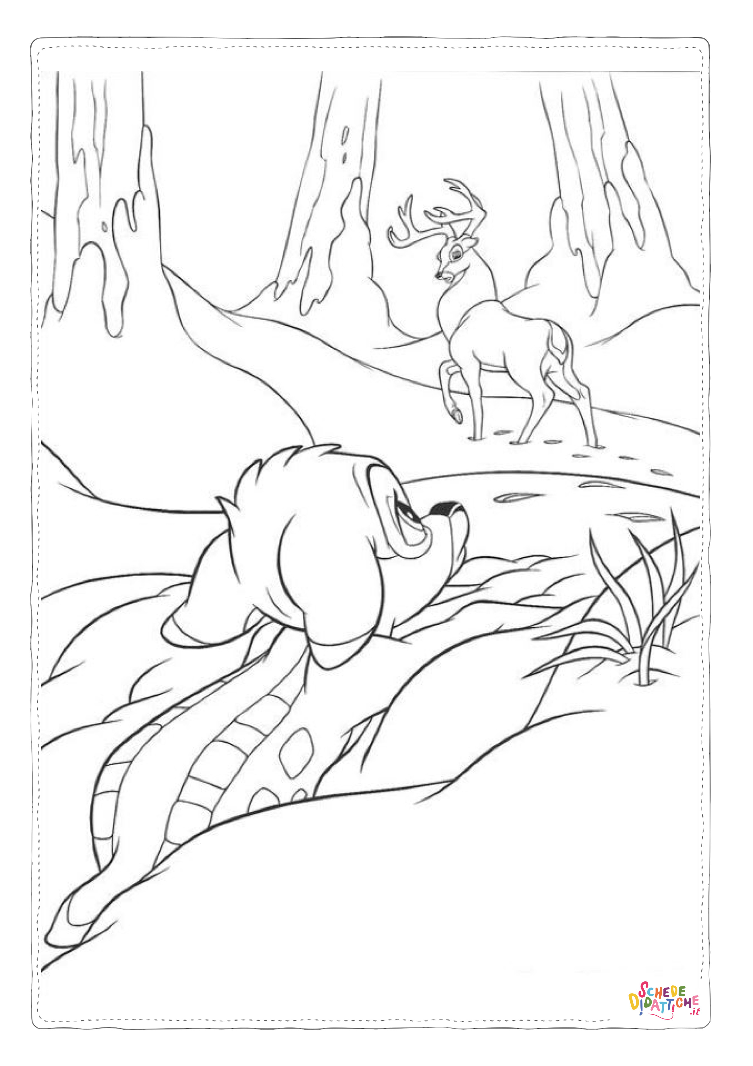 Disegno "Disegno di Bambi da stampare e colorare 36" Disegno di Bambi da stampare e colorare 36