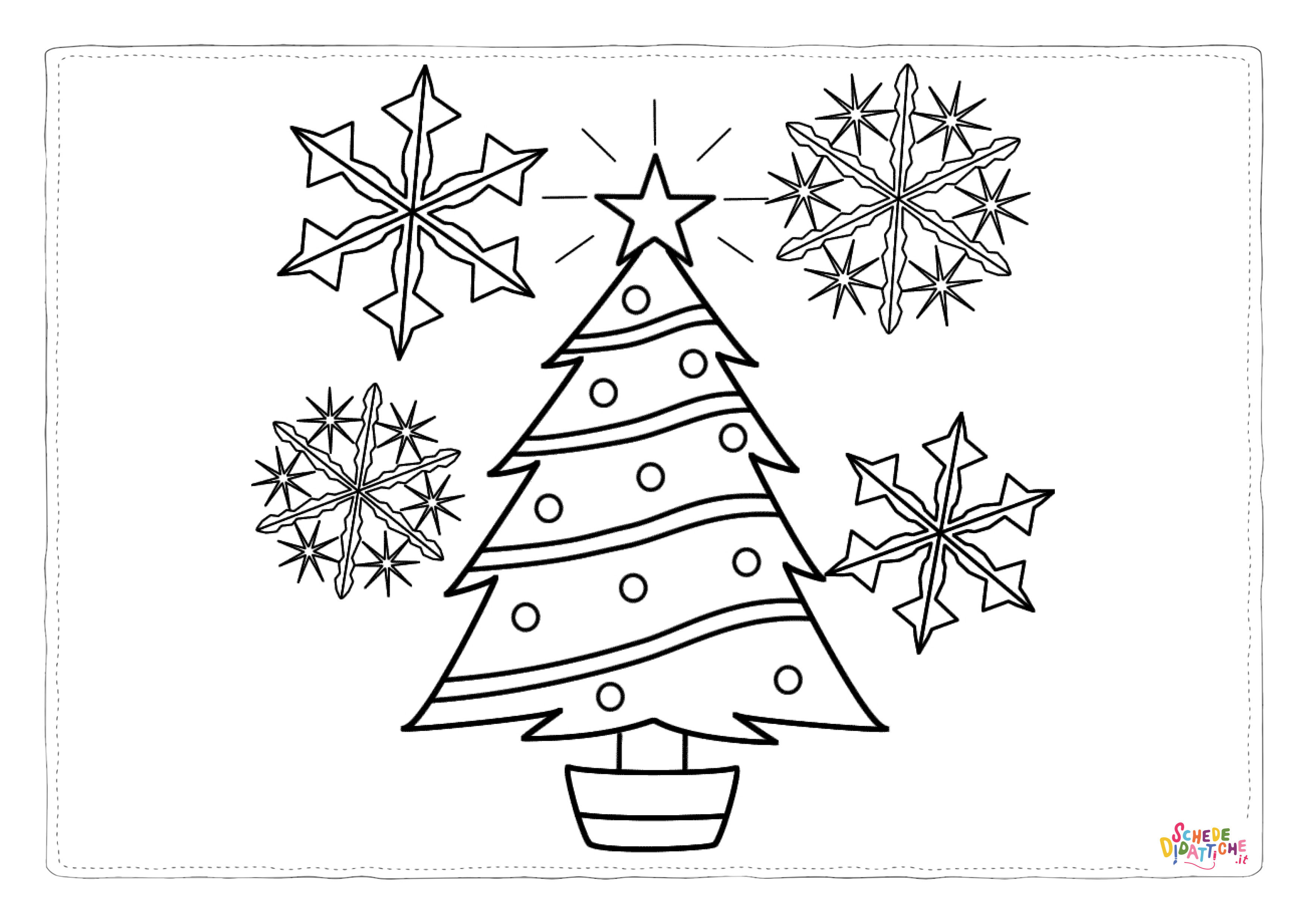 Disegno di albero di Natale da stampare e colorare 14