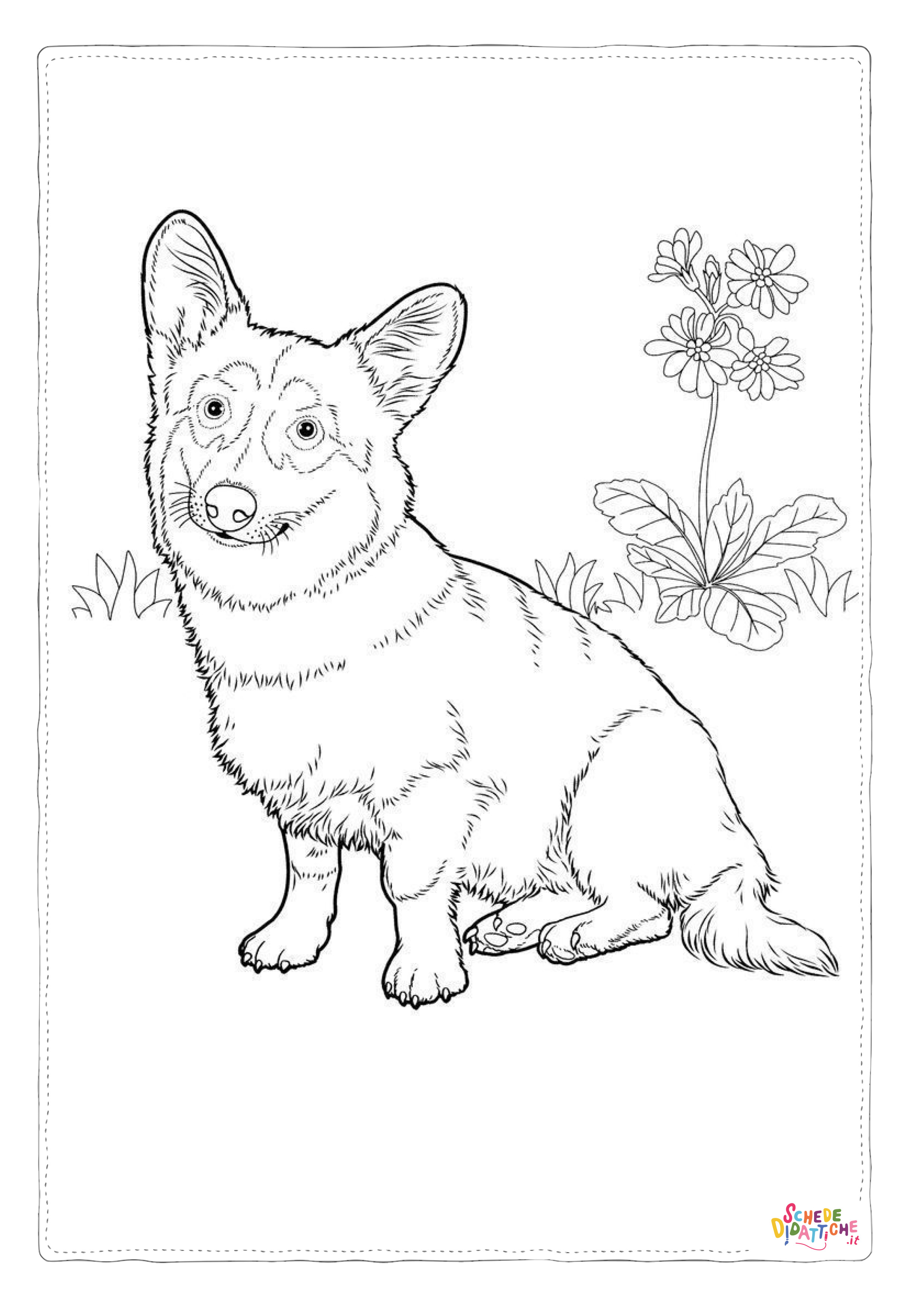 Disegno "Disegno di volpe da stampare e colorare 104" Disegno di volpe da stampare e colorare 104