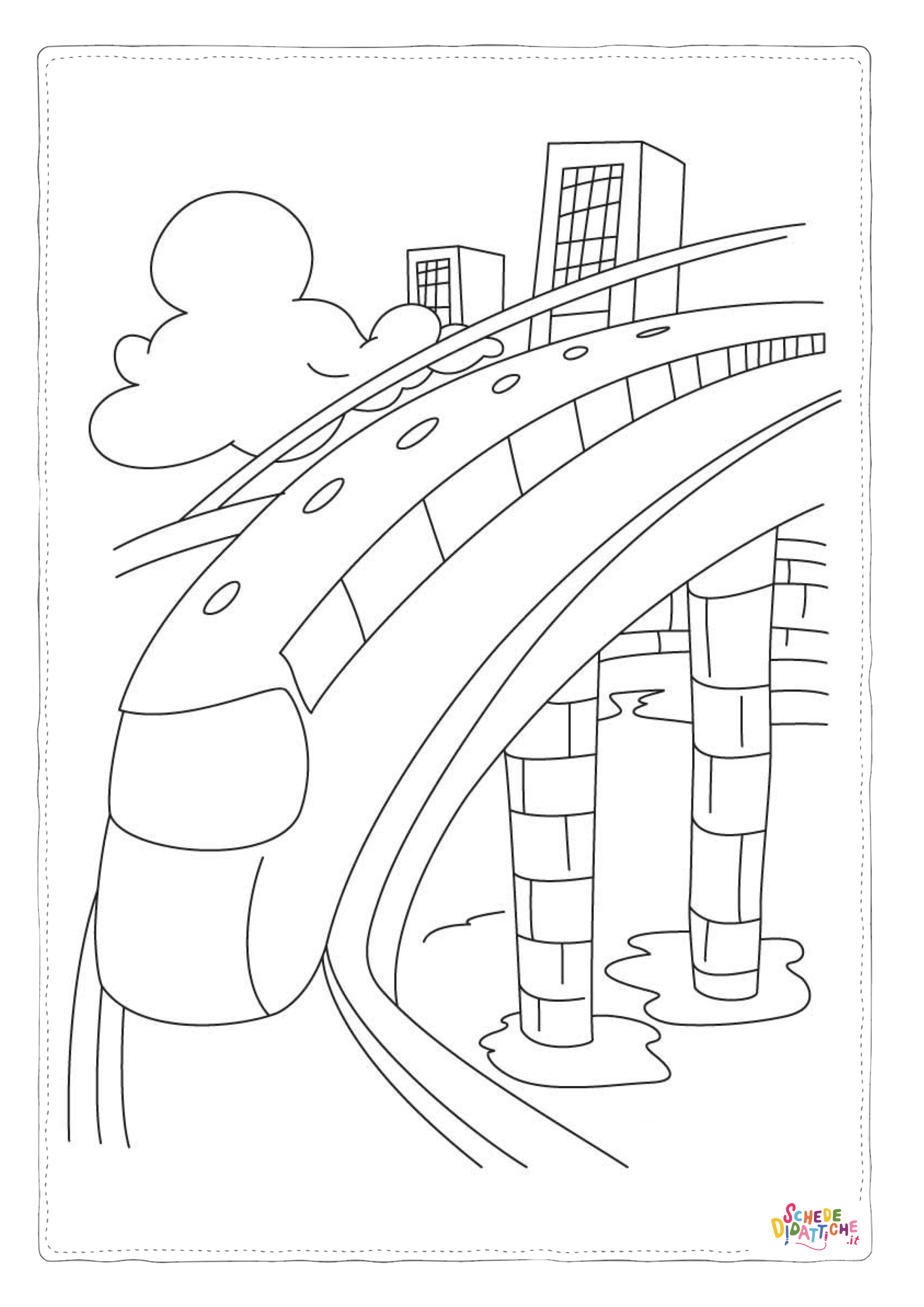 Disegno "Disegno di treno da stampare e colorare 9" Disegno di treno da stampare e colorare 9