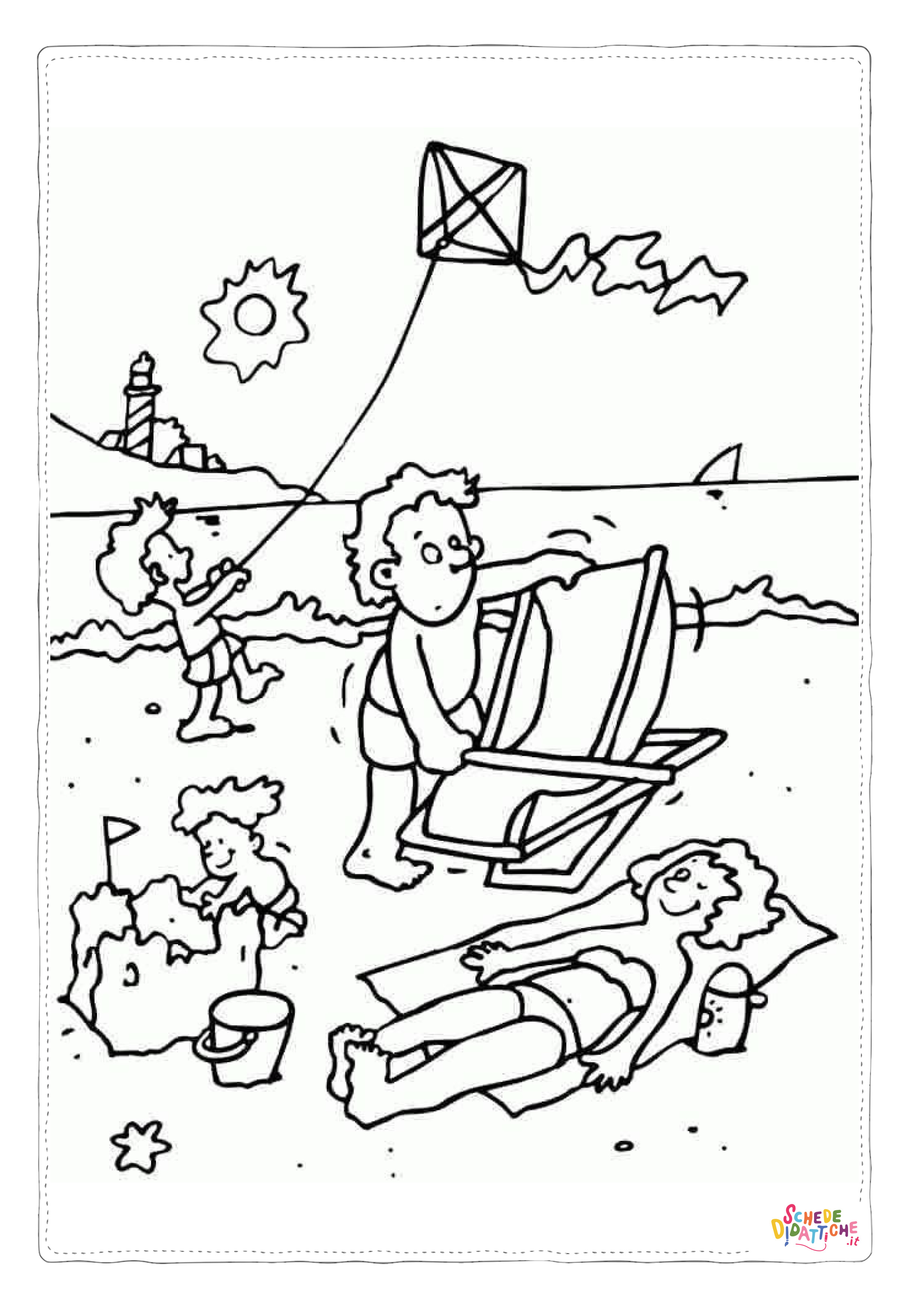 Disegno "Disegno di mare da stampare e colorare 103" Disegno di mare da stampare e colorare 103
