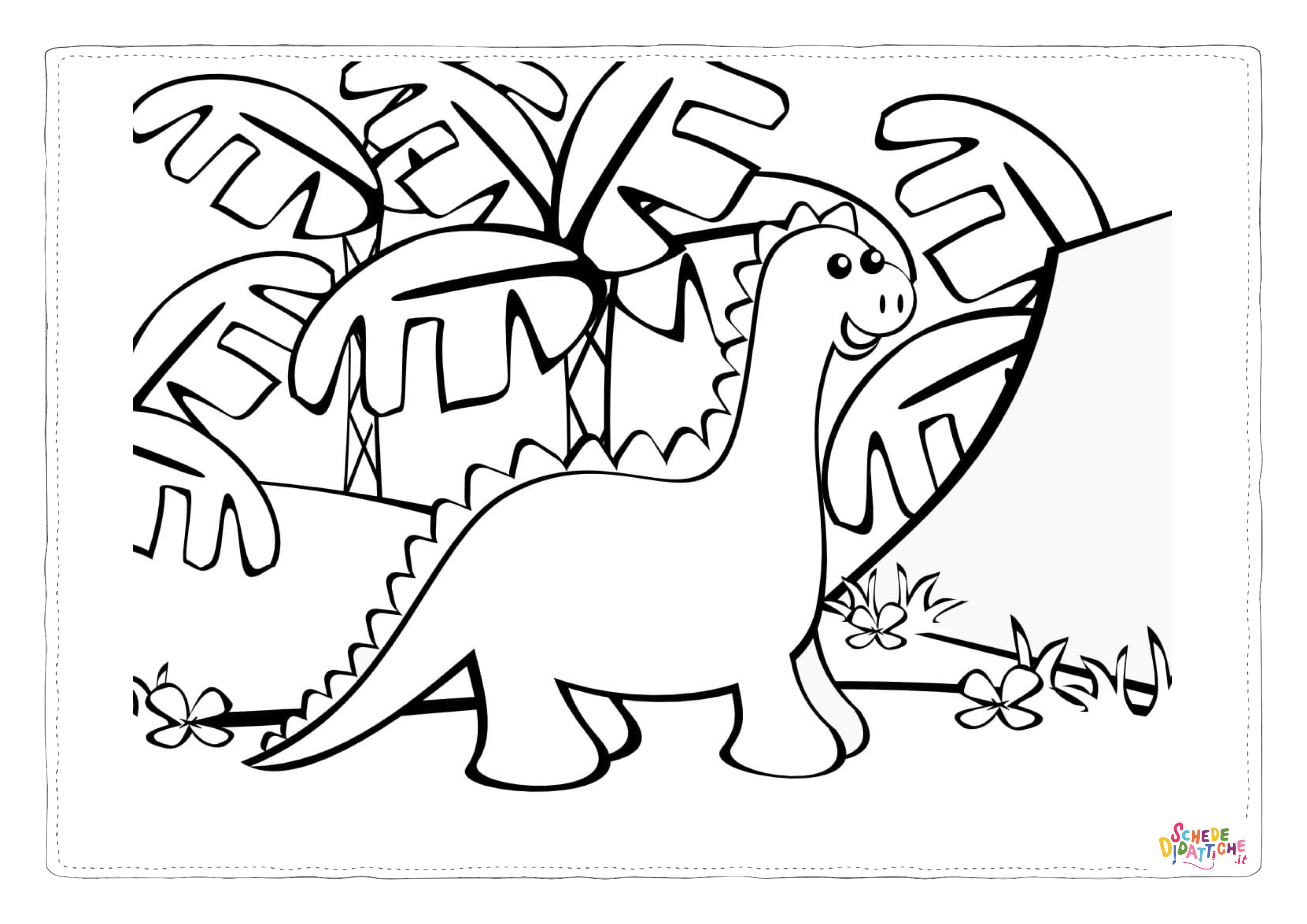 Disegno "Disegno di Brachiosauro da stampare e colorare 31" Disegno di Brachiosauro da stampare e colorare 31