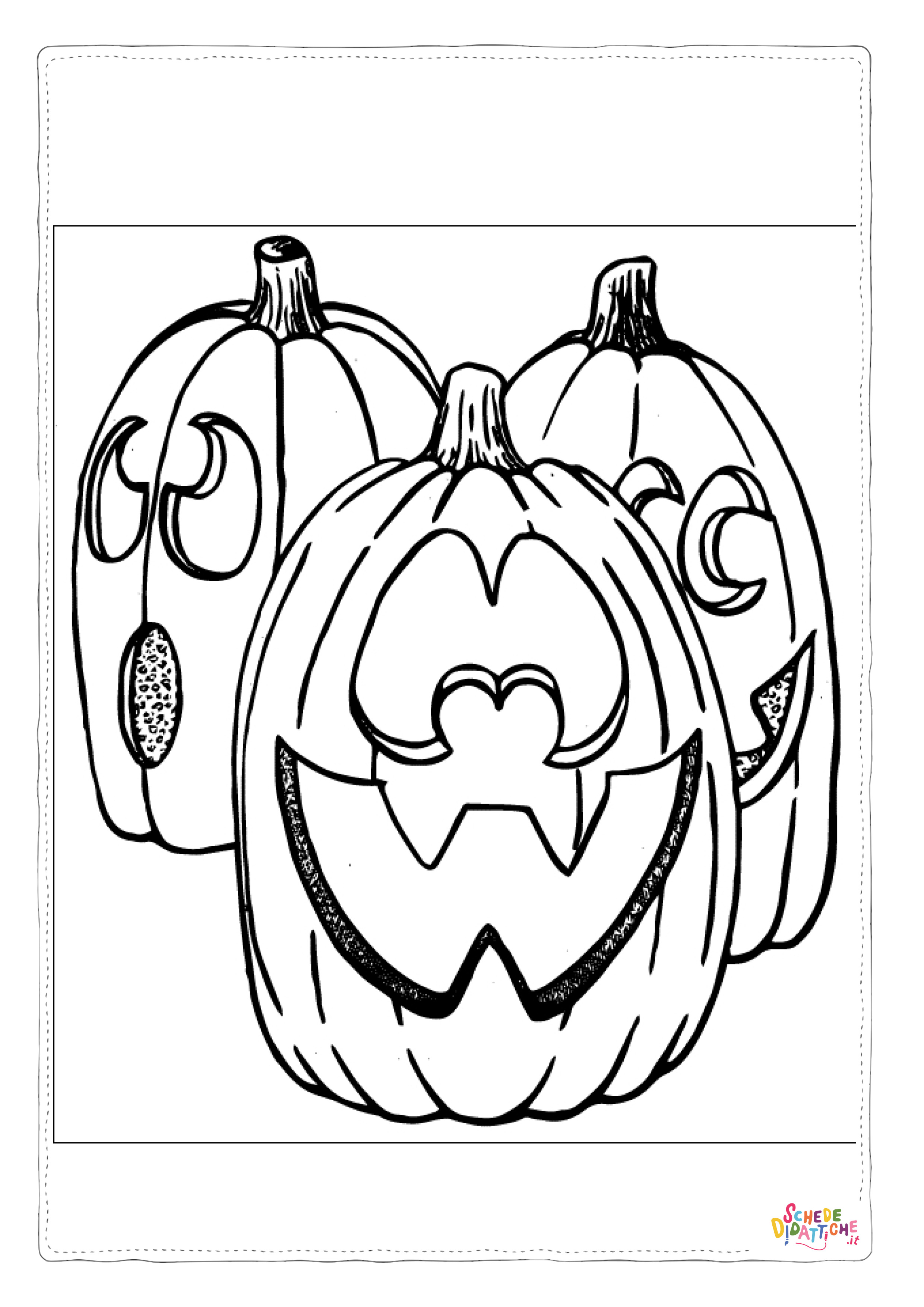 Disegno "Disegno di zucca di Halloween da stampare e colorare 16" Disegno di zucca di Halloween da stampare e colorare 16
