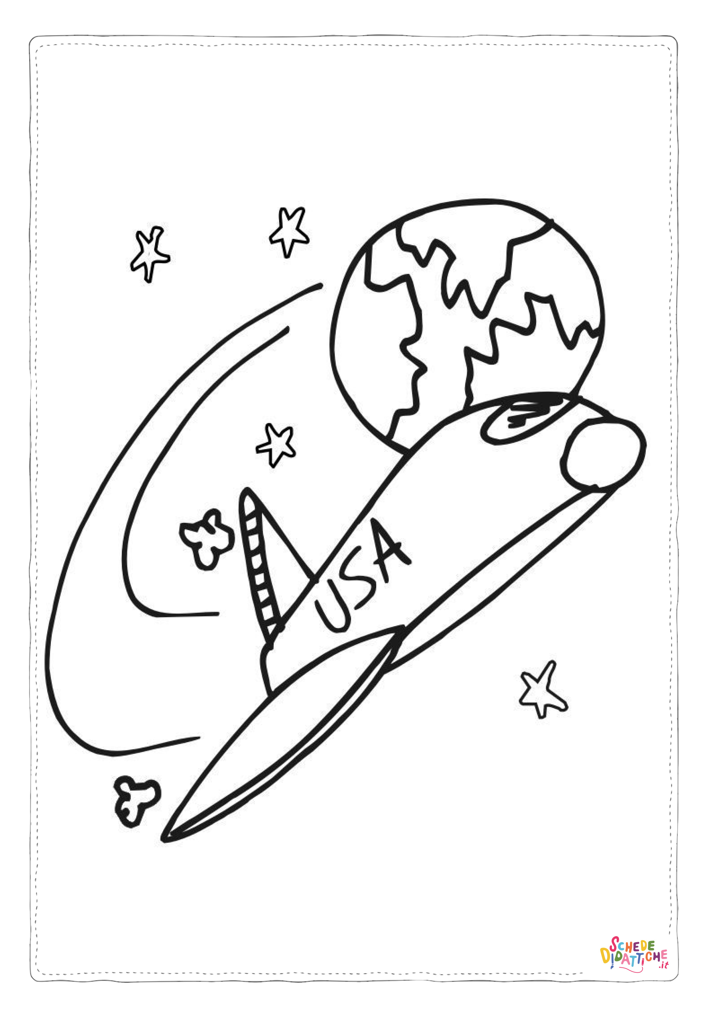 Disegno di astronave da stampare e colorare 60