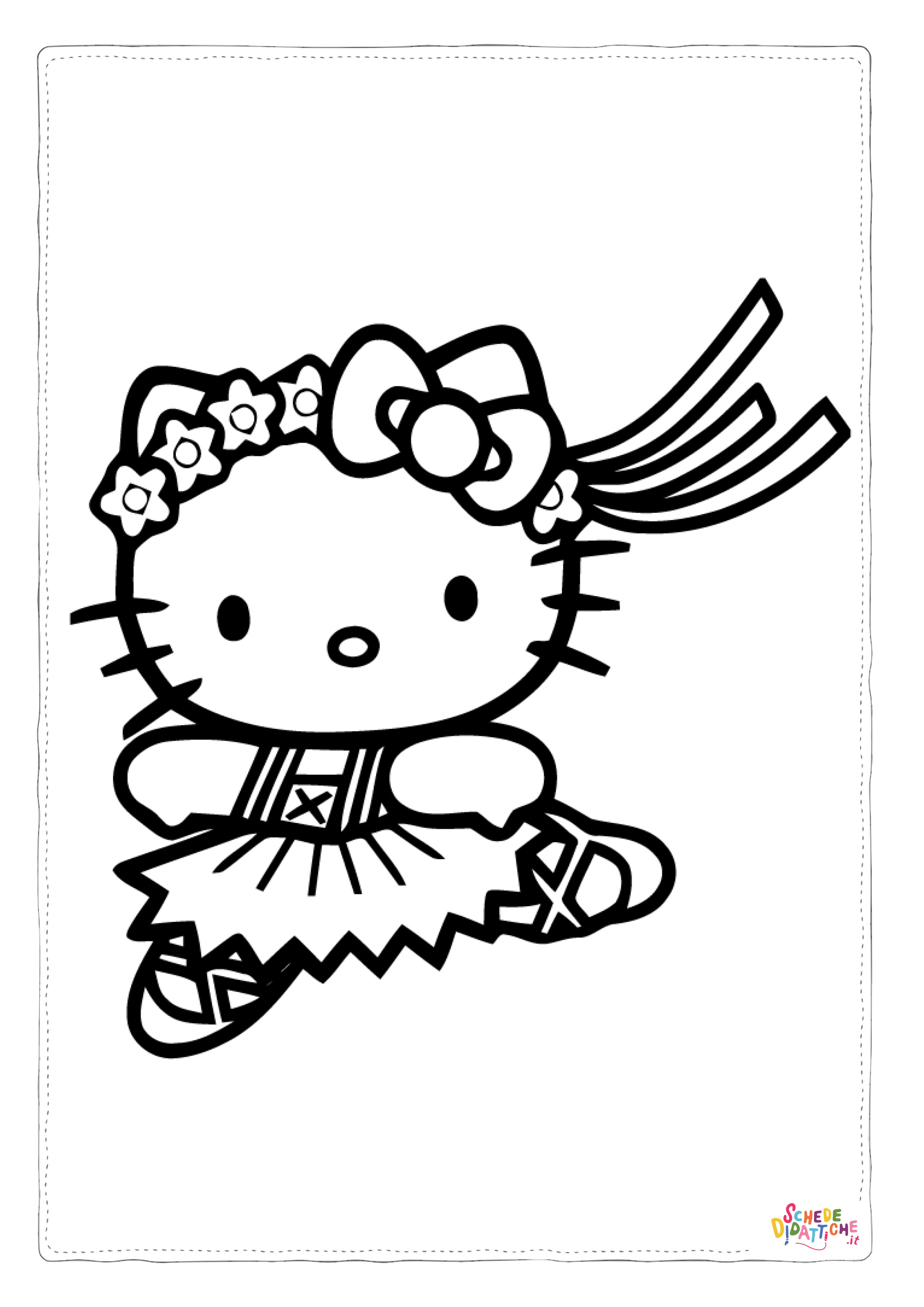 Disegno "Disegno di Hello Kitty da stampare e colorare 7" Disegno di Hello Kitty da stampare e colorare 7