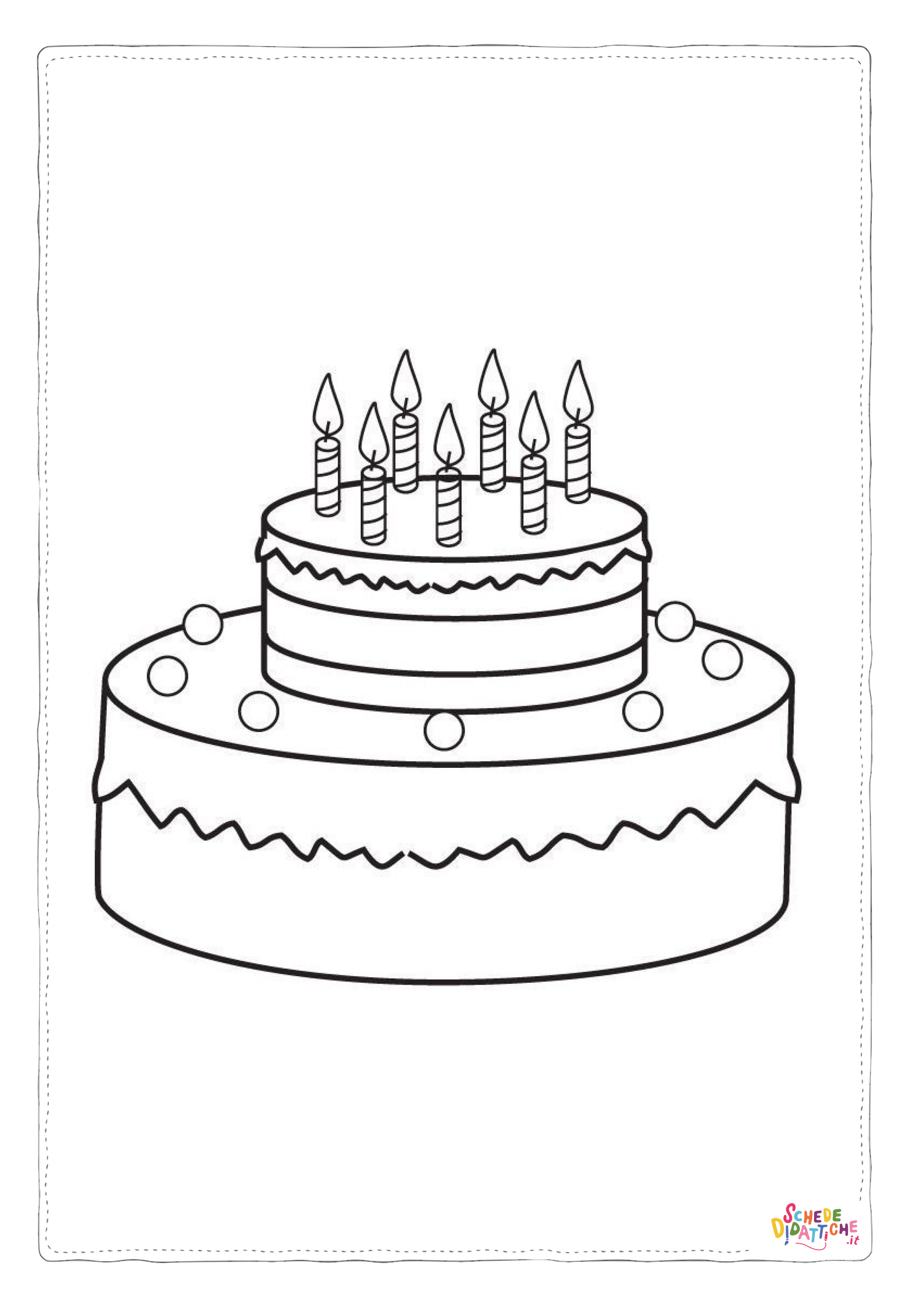 Disegno "Disegno di compleanno da stampare e colorare 108" Disegno di compleanno da stampare e colorare 108