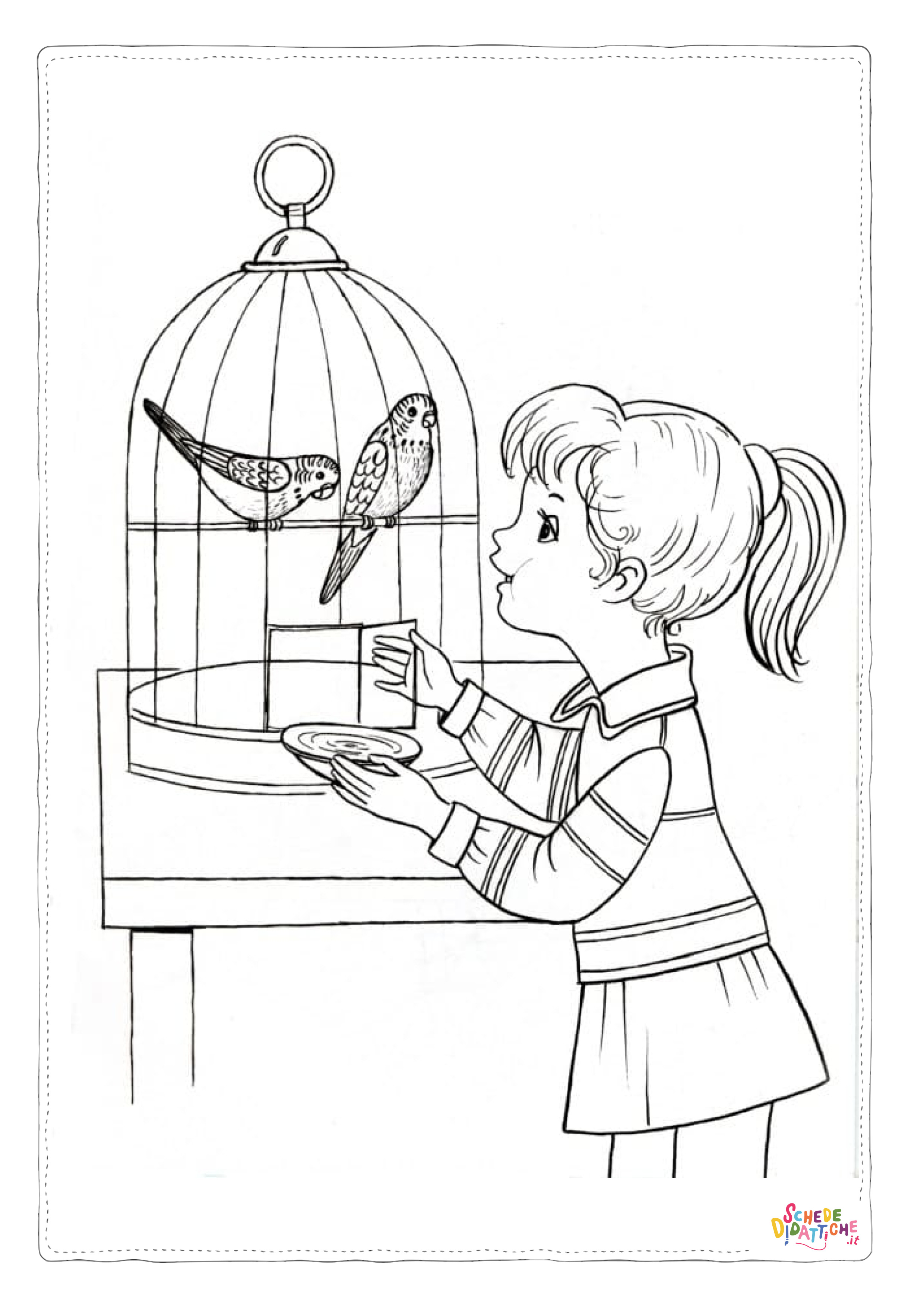 Disegno di pappagallo da stampare e colorare 66