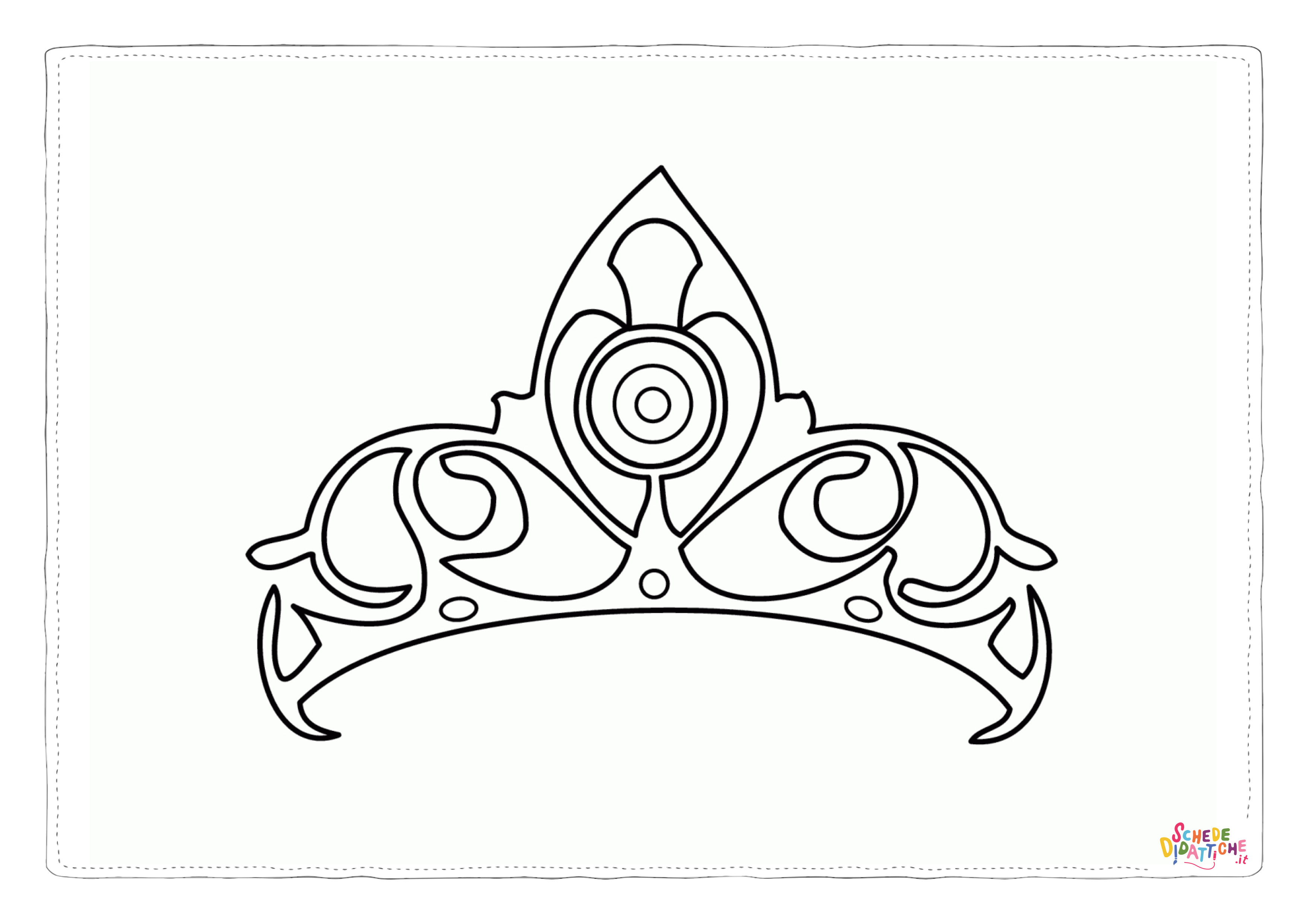 Disegno "Disegno di corona reale da stampare e colorare 17" Disegno di corona reale da stampare e colorare 17