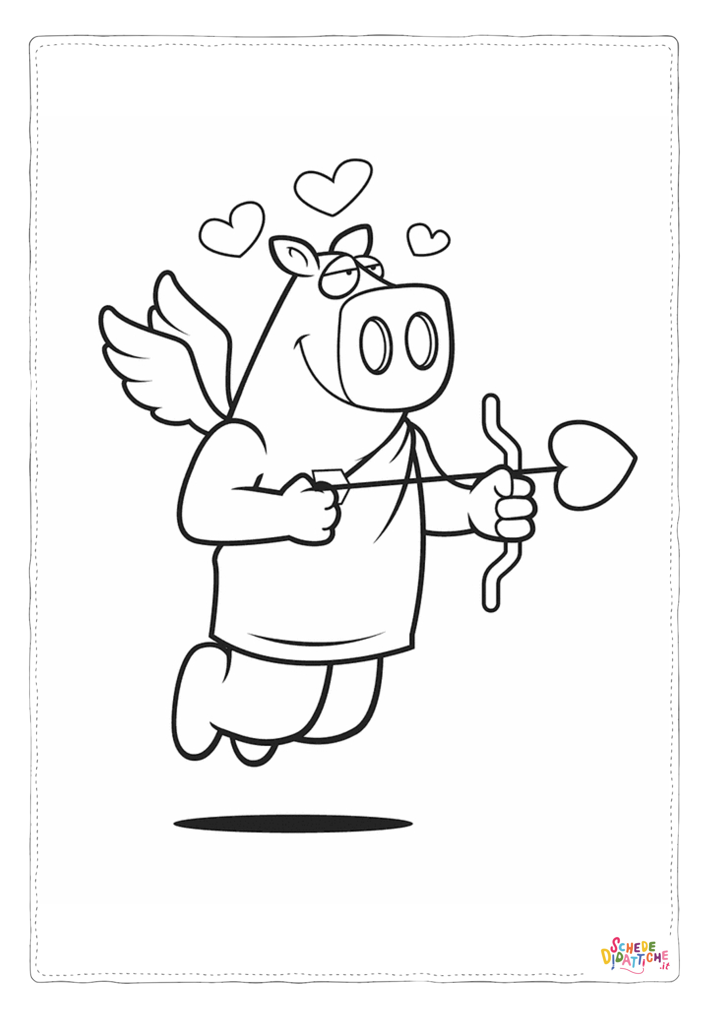 Disegno "Disegno di San Valentino da stampare e colorare 24" Disegno di San Valentino da stampare e colorare 24