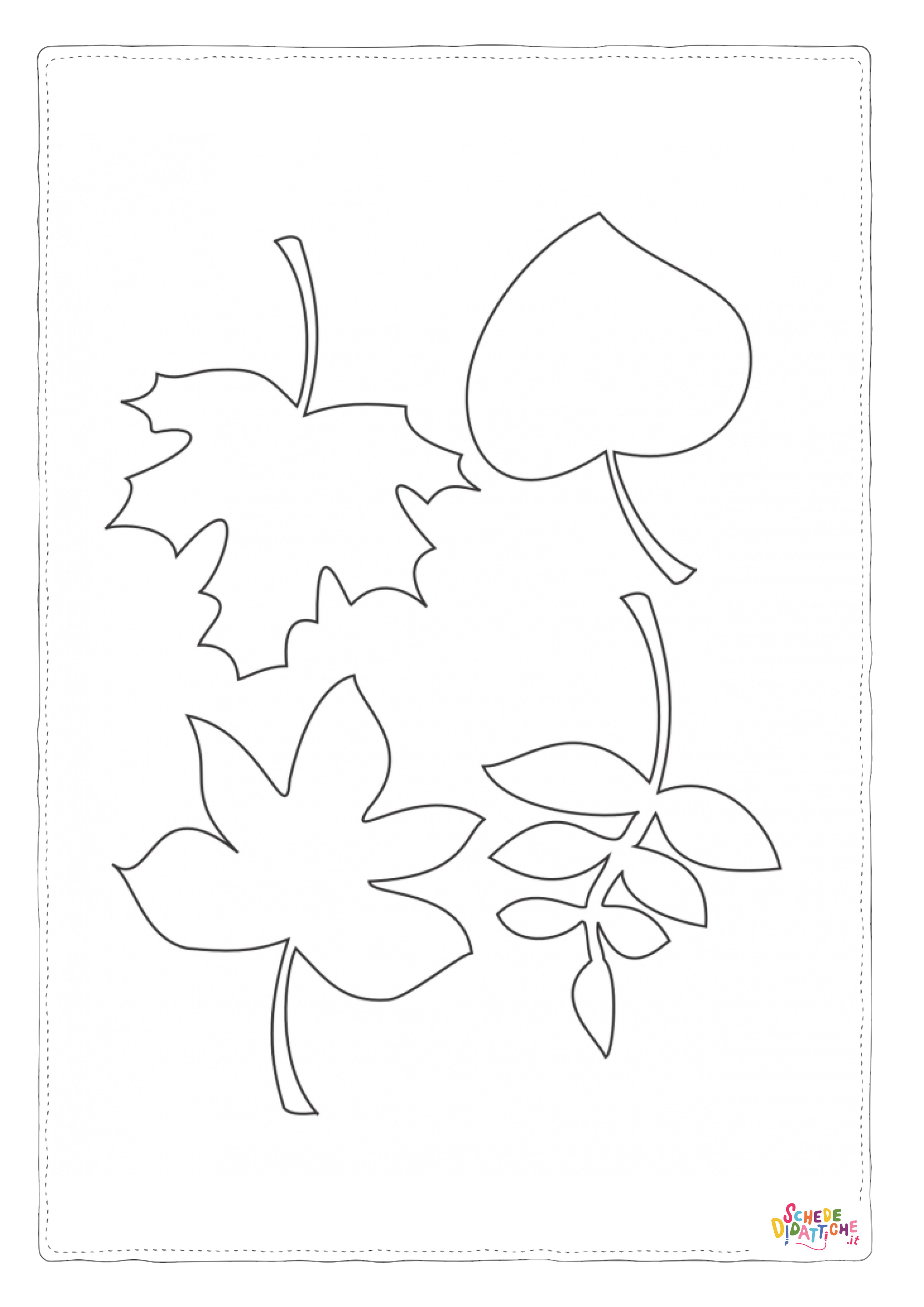 Disegno "Disegno di foglia da stampare e colorare 73" Disegno di foglia da stampare e colorare 73