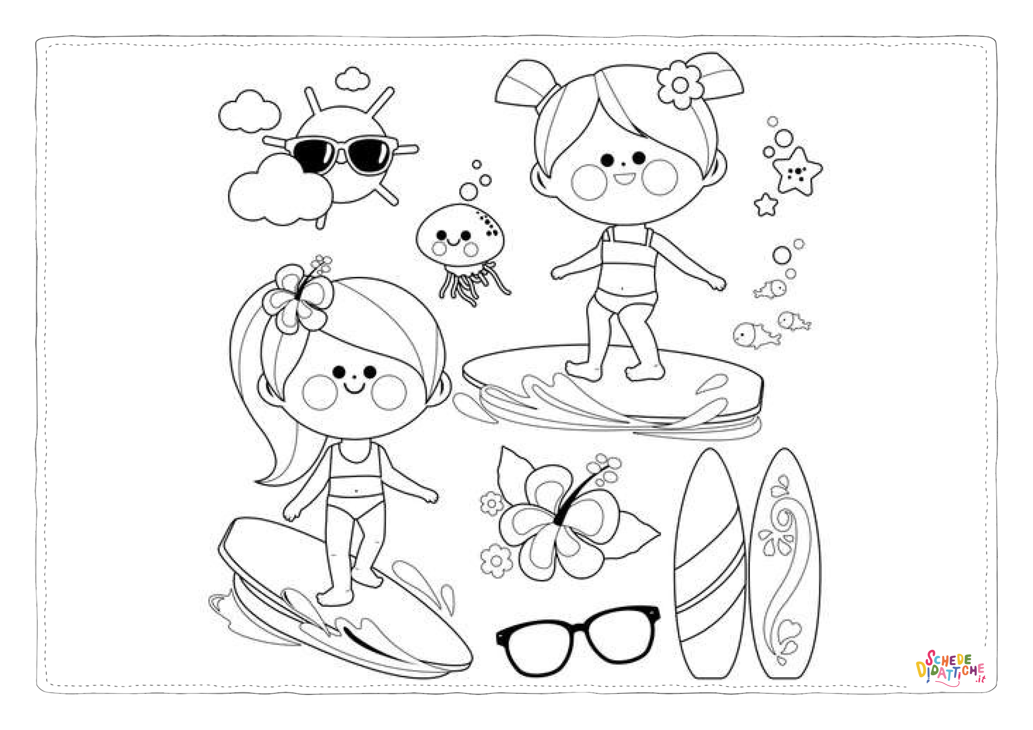Disegno "Bambini in spiaggia 31" Bambini in spiaggia 31