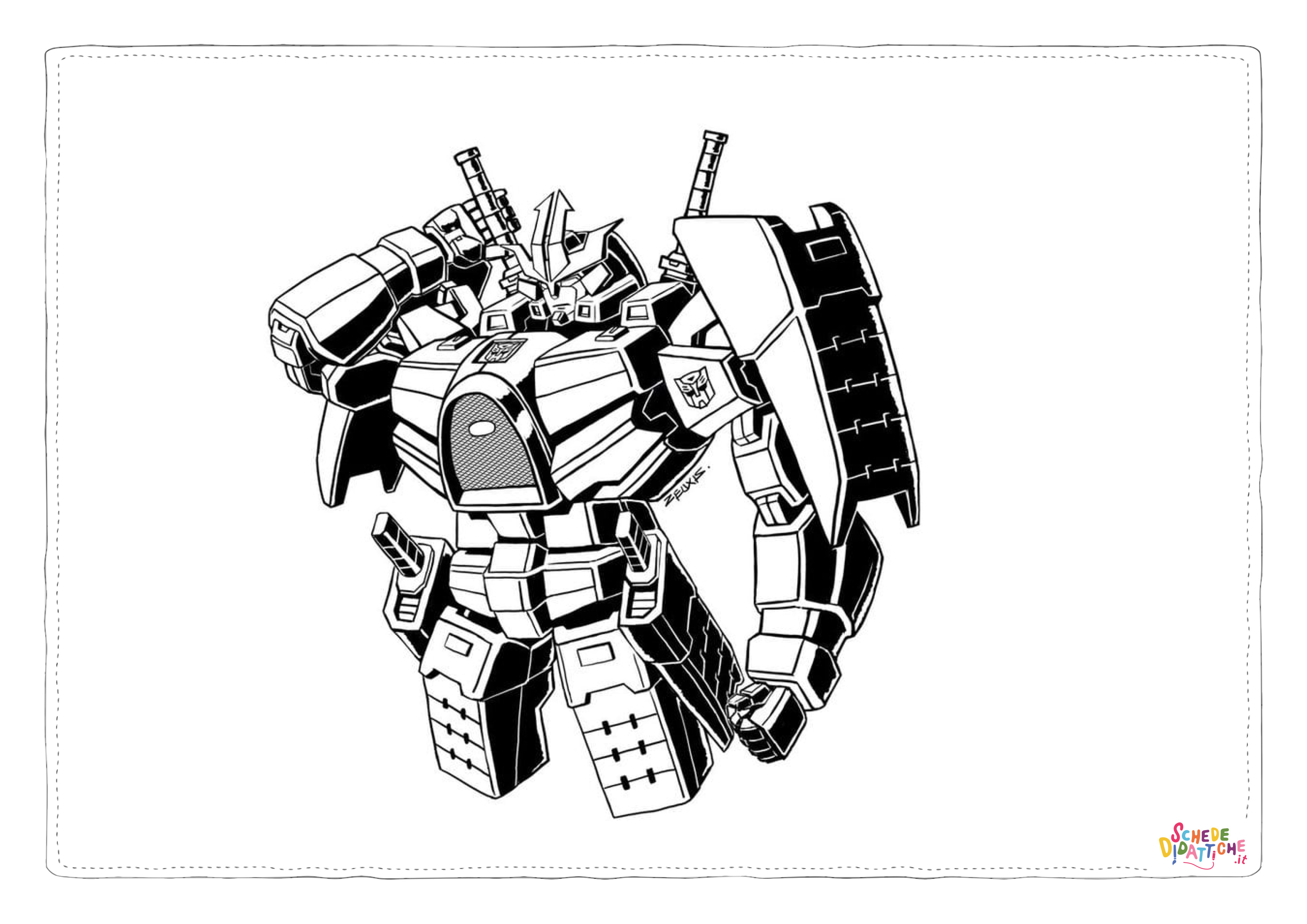 Disegno di Transformers da stampare e colorare 27