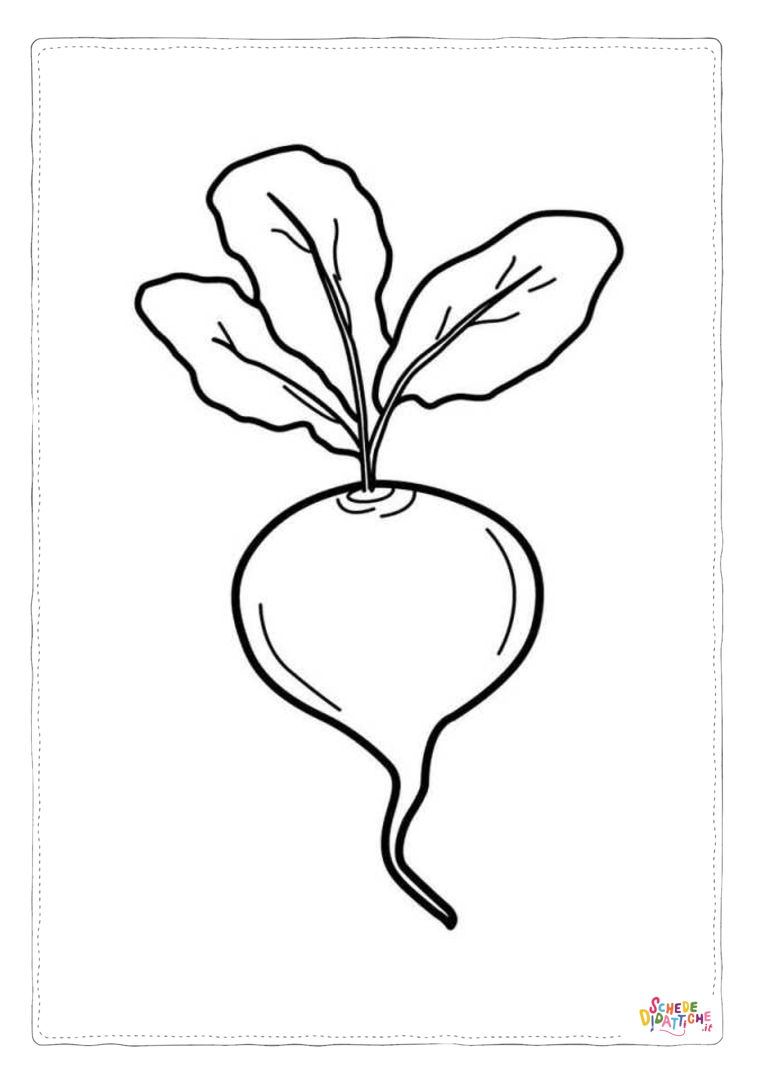 Disegno "Disegno di rapa da stampare e colorare" Disegno di rapa da stampare e colorare