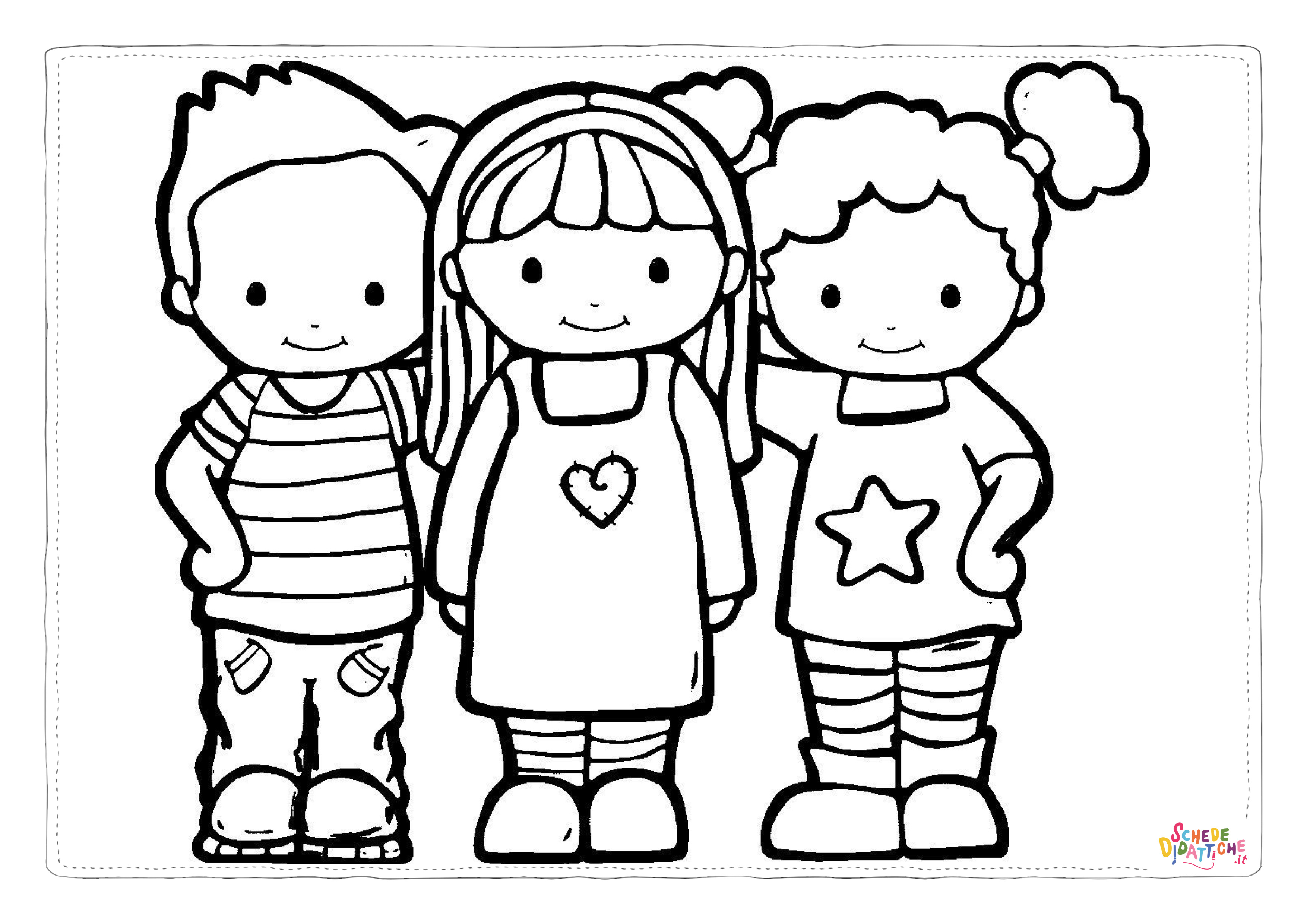 Disegno "Disegno di bambino da stampare e colorare 263" Disegno di bambino da stampare e colorare 263