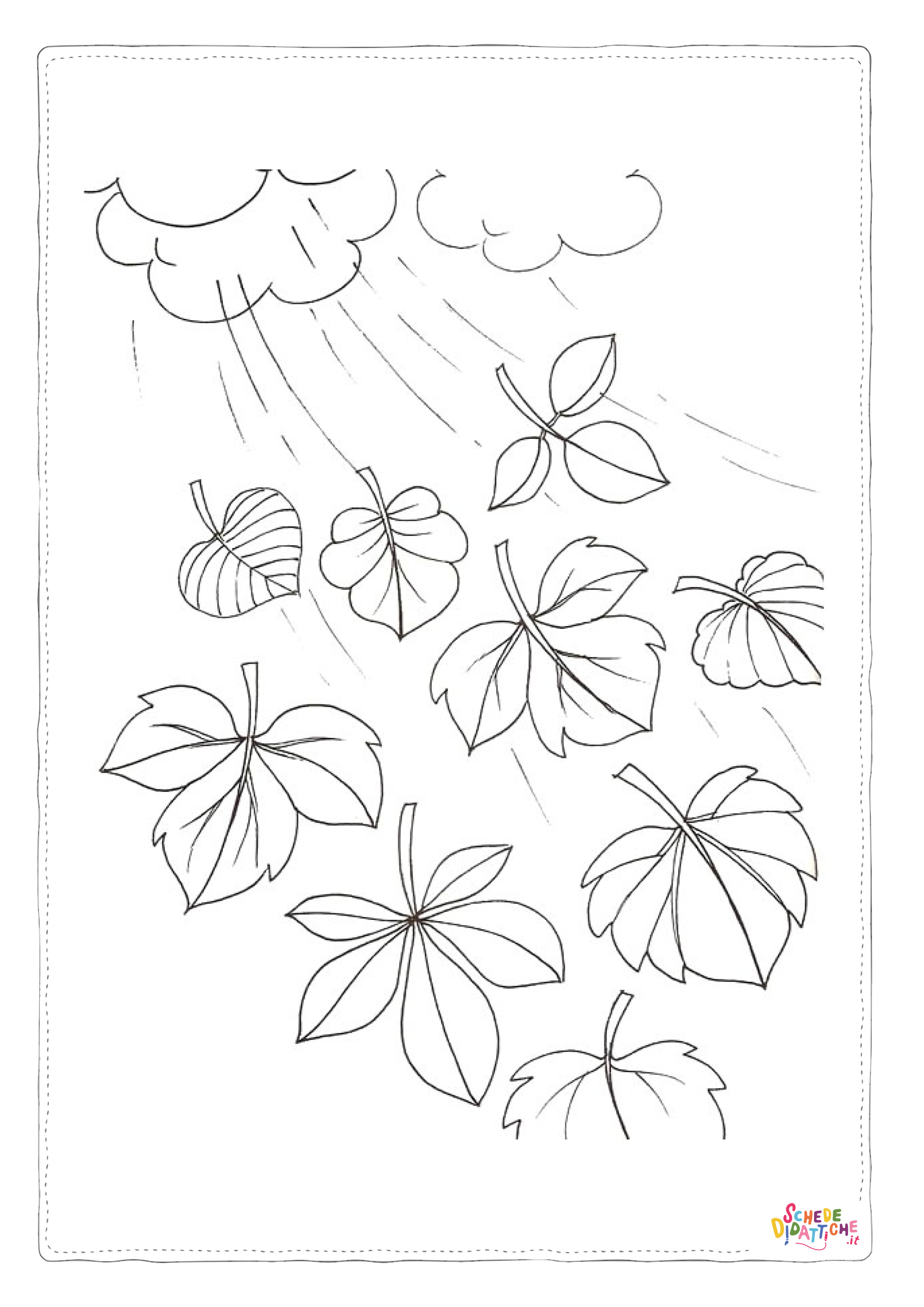 Disegno "Disegno di foglia da stampare e colorare 136" Disegno di foglia da stampare e colorare 136