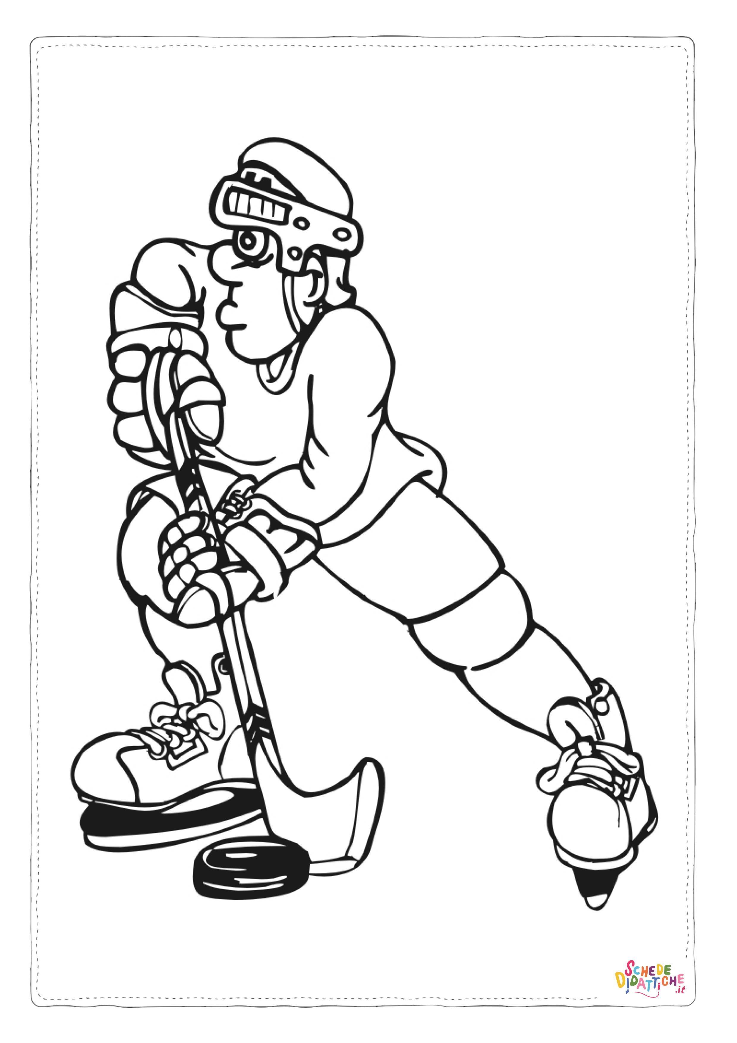 Disegno di hockey da stampare e colorare 28