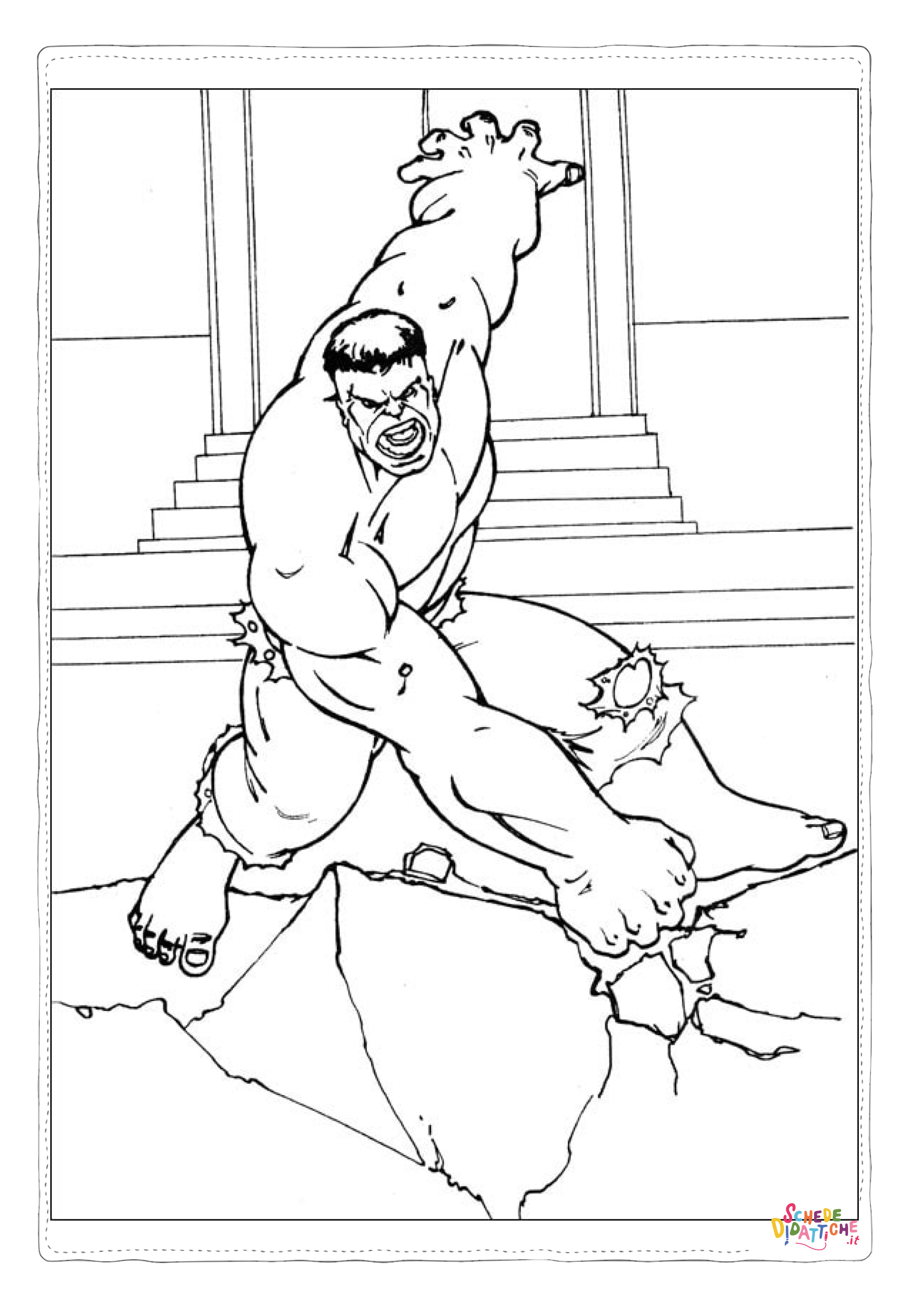 Disegno "Disegno di Hulk da stampare e colorare 97" Disegno di Hulk da stampare e colorare 97