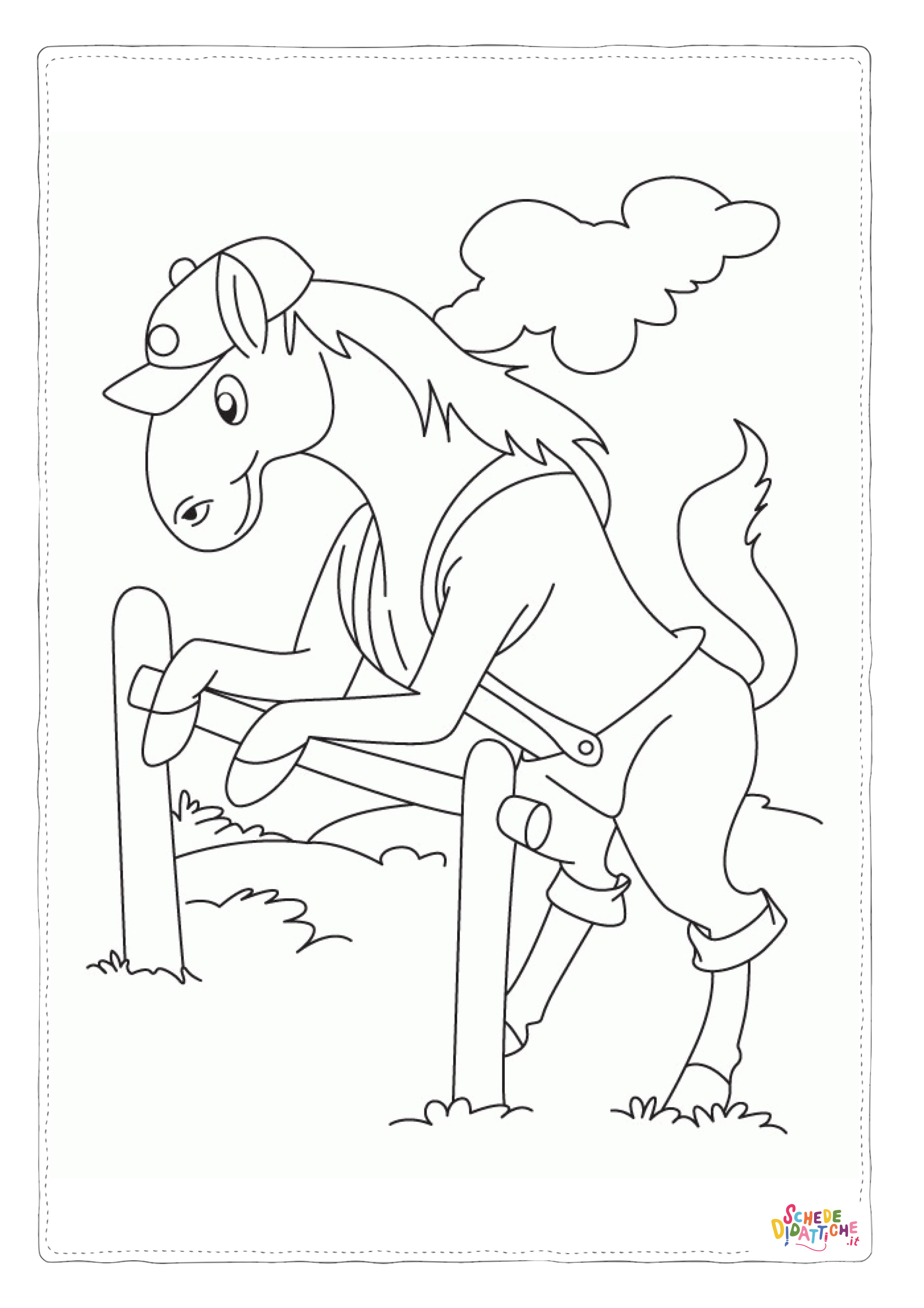 Disegno "Disegno di cavallo da stampare e colorare 175" Disegno di cavallo da stampare e colorare 175