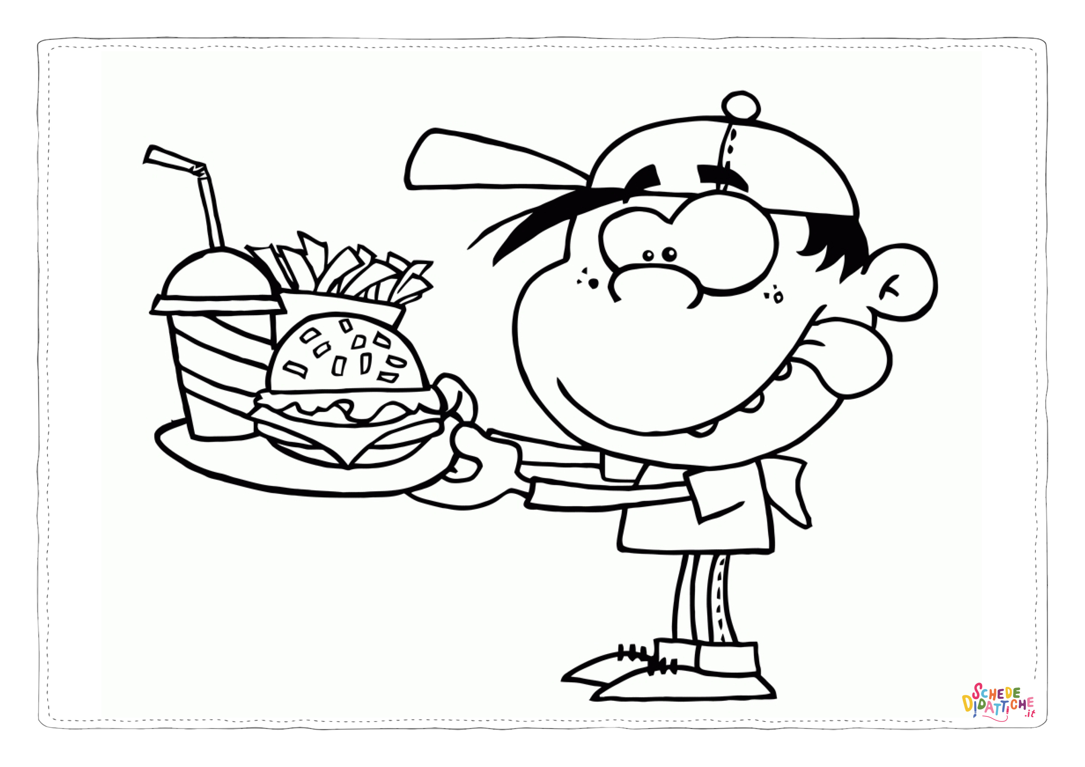 Disegno "Disegno di fast food da stampare e colorare 11" Disegno di fast food da stampare e colorare 11