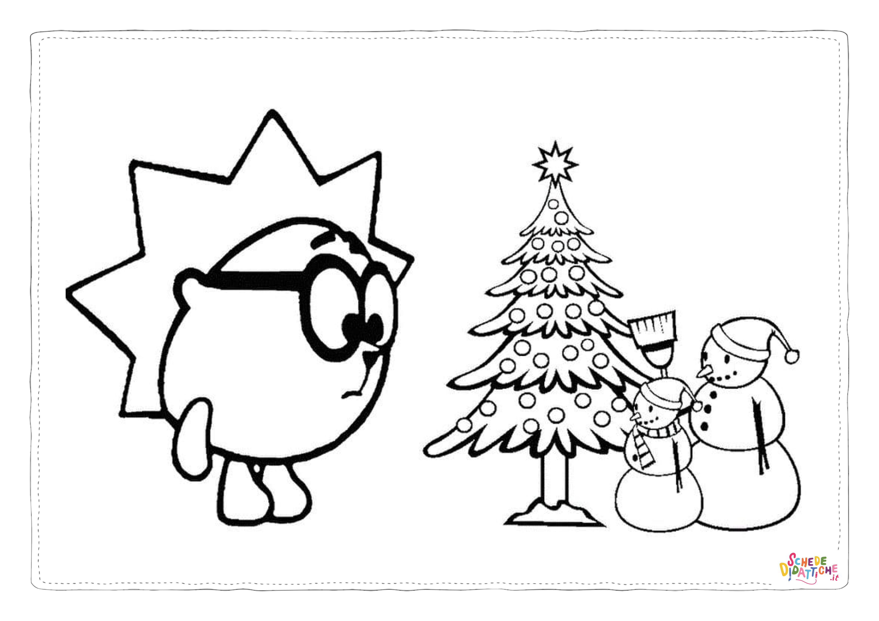 Disegno "Disegno di albero di Natale da stampare e colorare 134" Disegno di albero di Natale da stampare e colorare 134