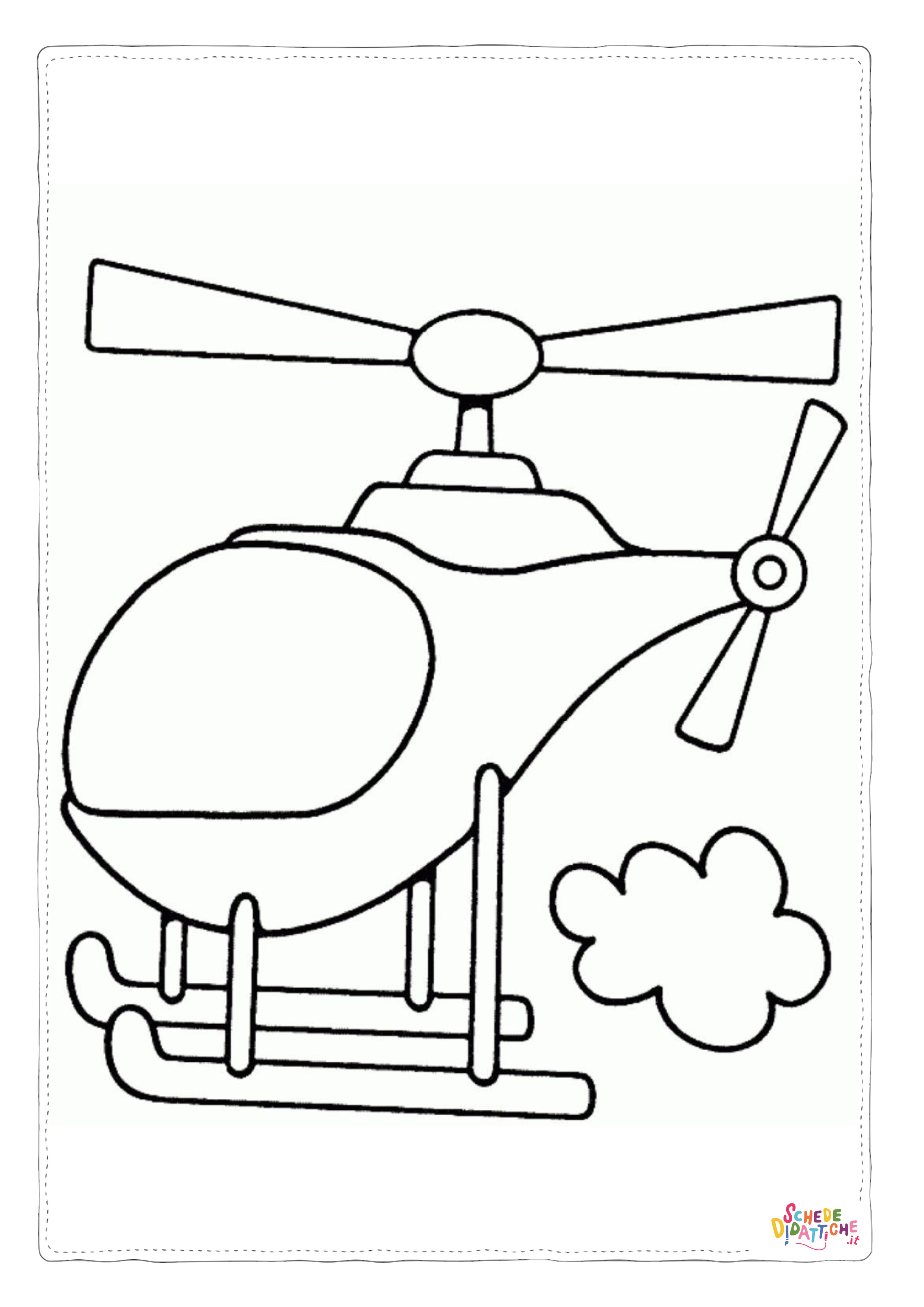 Disegno "Disegno di elicottero da stampare e colorare 4" Disegno di elicottero da stampare e colorare 4