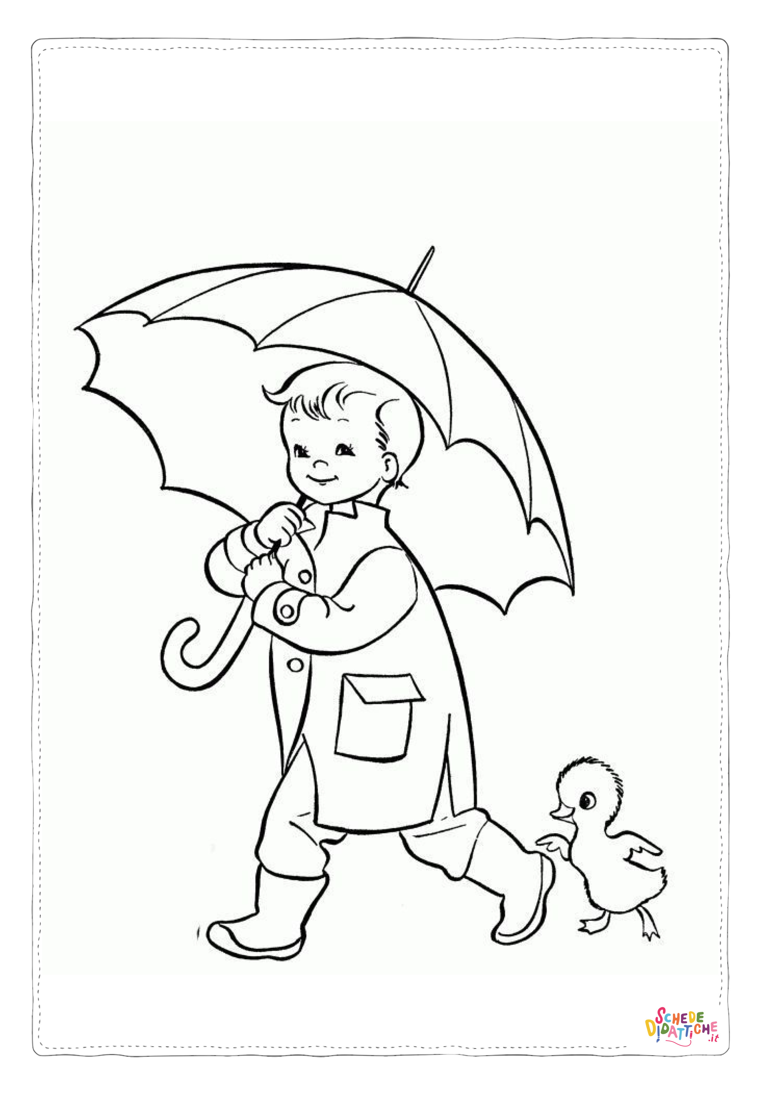 Disegno "Disegno di pioggia da stampare e colorare 14" Disegno di pioggia da stampare e colorare 14