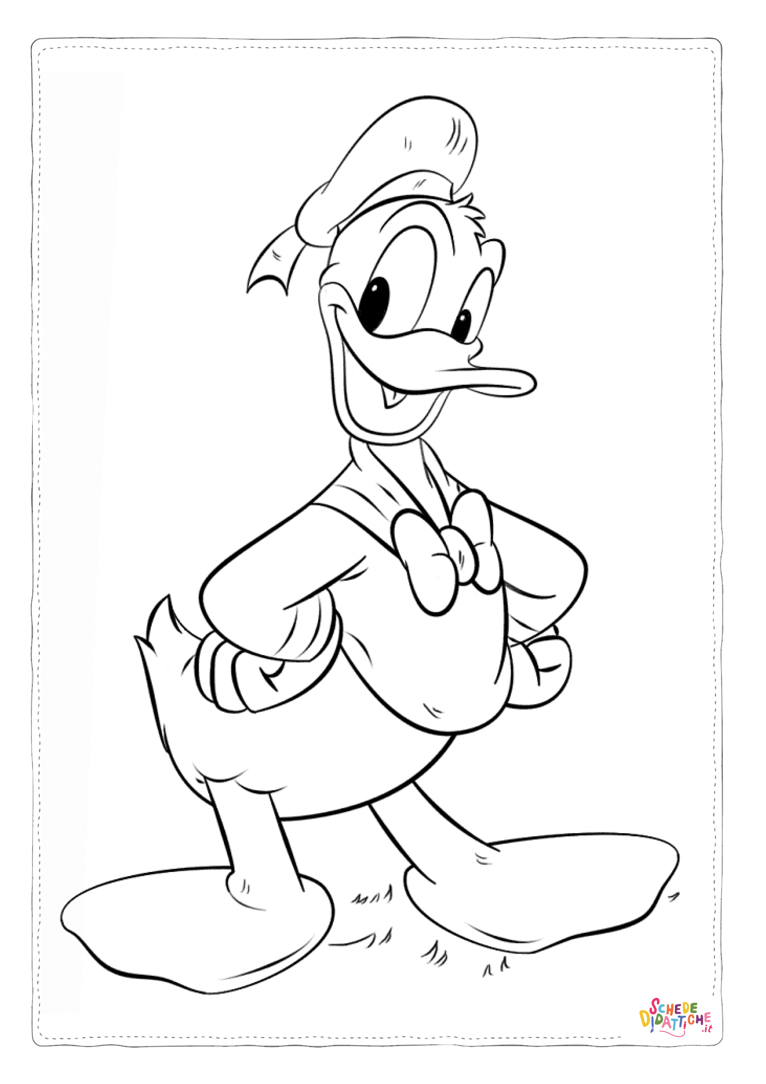 Disegno "Disegno di Paperino da stampare e colorare 103" Disegno di Paperino da stampare e colorare 103