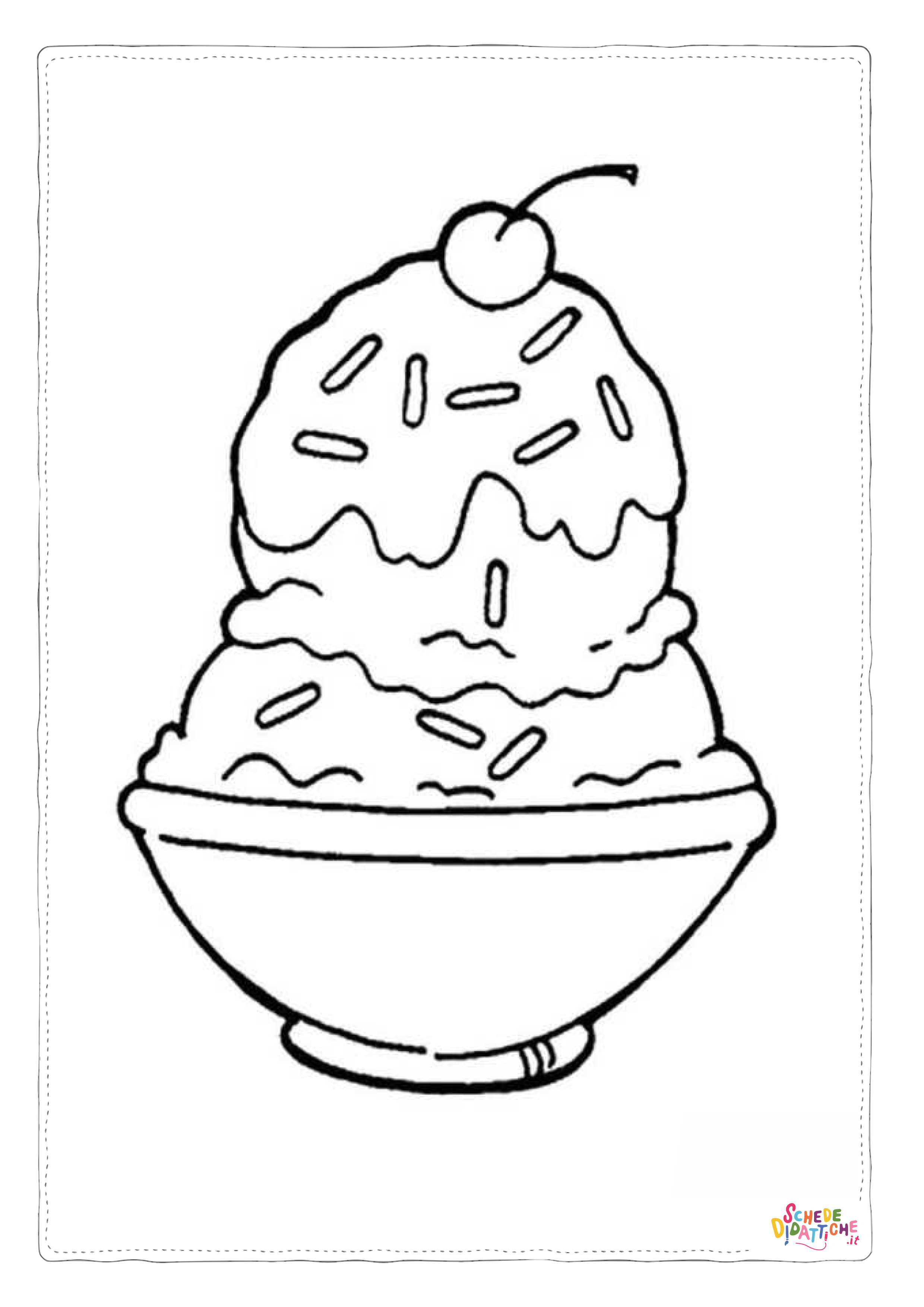 Disegno di gelato da stampare e colorare 21