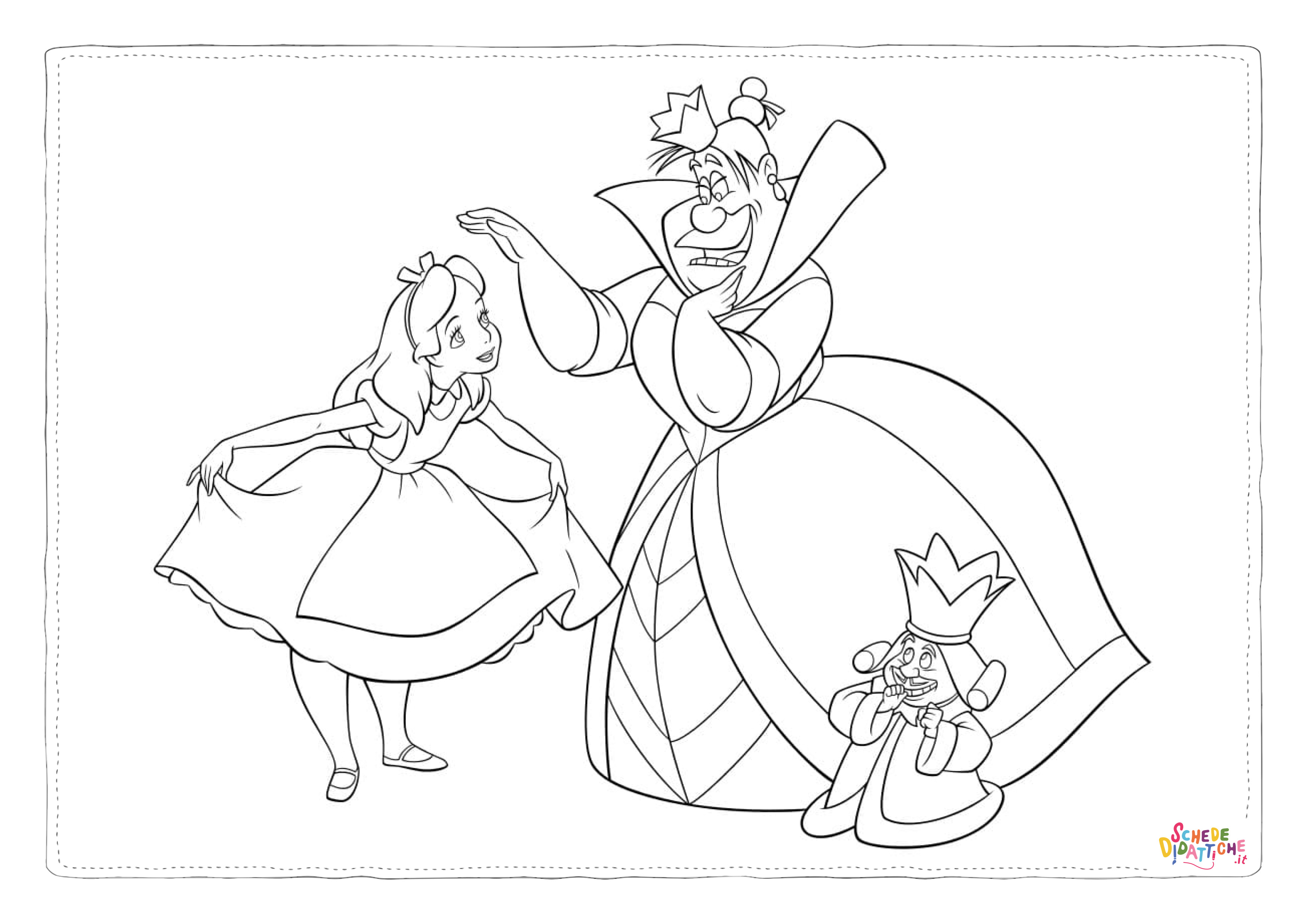 Disegno di Alice nel paese delle meraviglie da stampare e colorare 37