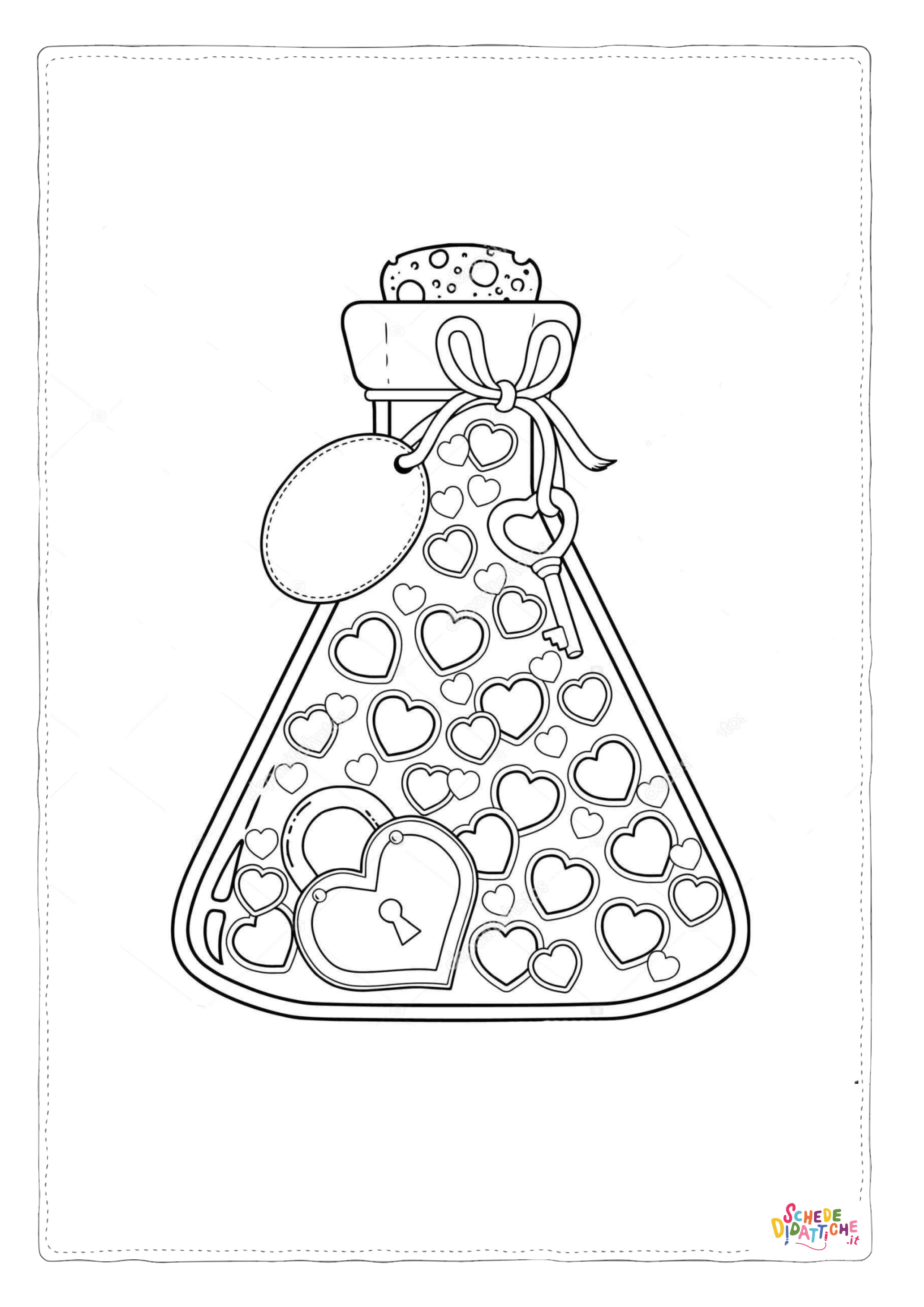Disegno "Disegno di San Valentino da stampare e colorare 39" Disegno di San Valentino da stampare e colorare 39