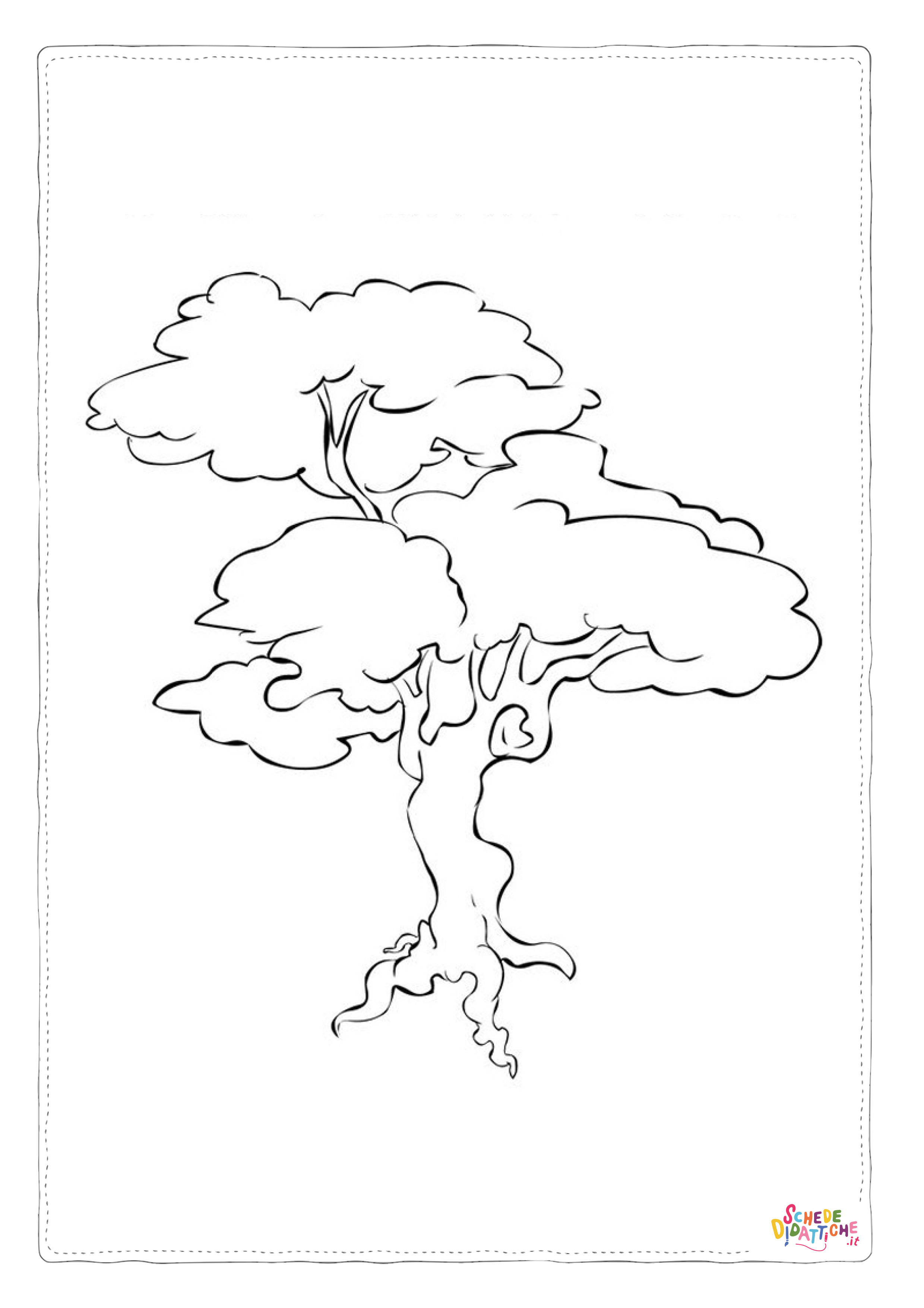 Disegno "Disegno di albero da stampare e colorare 108" Disegno di albero da stampare e colorare 108