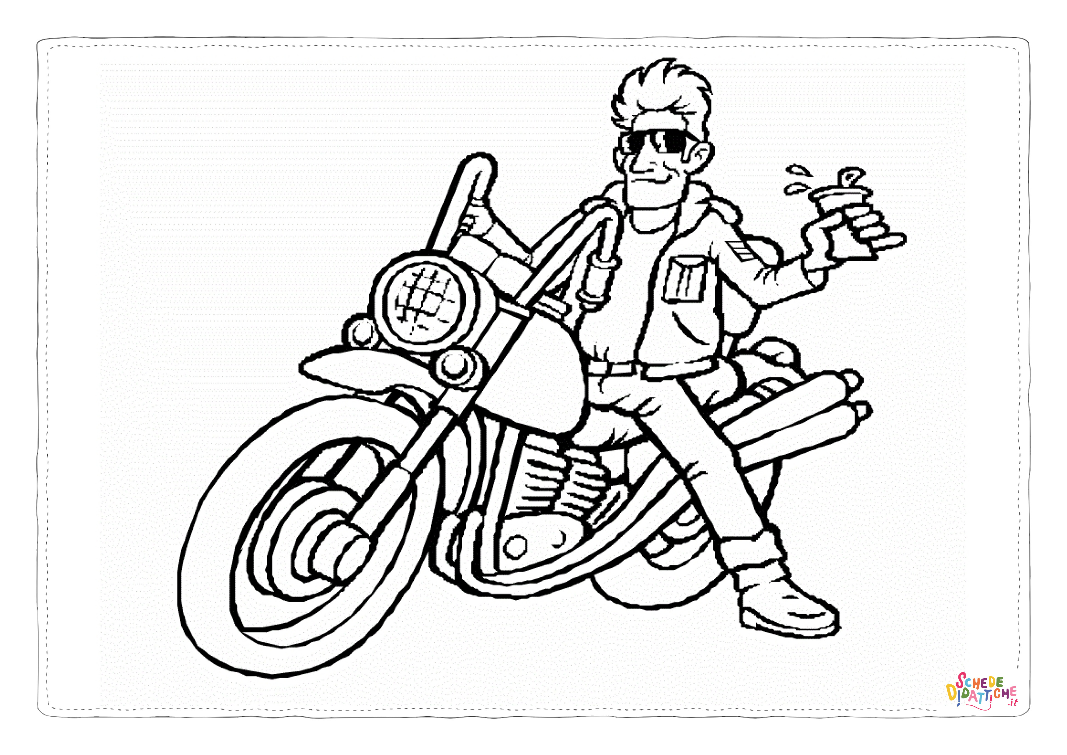 Disegno "Disegno di moto da stampare e colorare 15" Disegno di moto da stampare e colorare 15