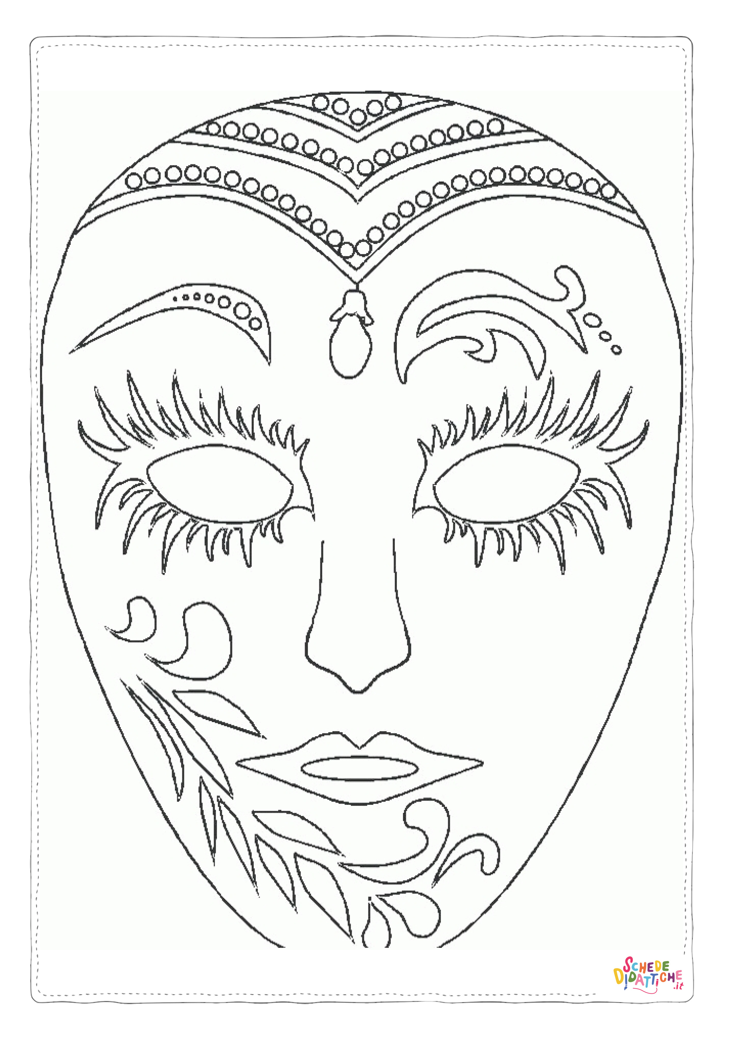 Disegno "Disegno di maschera da stampare e colorare 3" Disegno di maschera da stampare e colorare 3