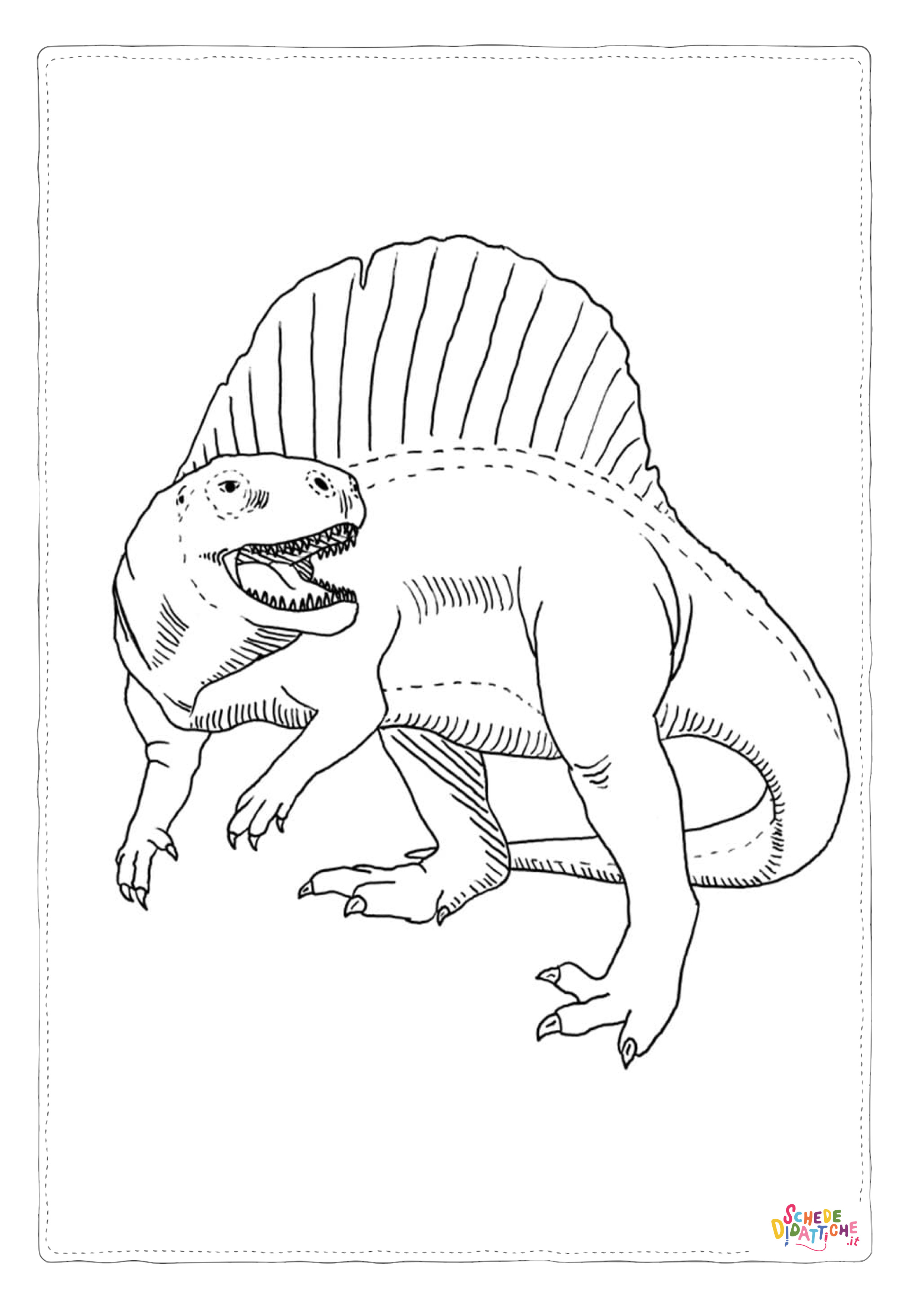 Disegno "Disegno di Spinosauro da stampare e colorare 6" Disegno di Spinosauro da stampare e colorare 6