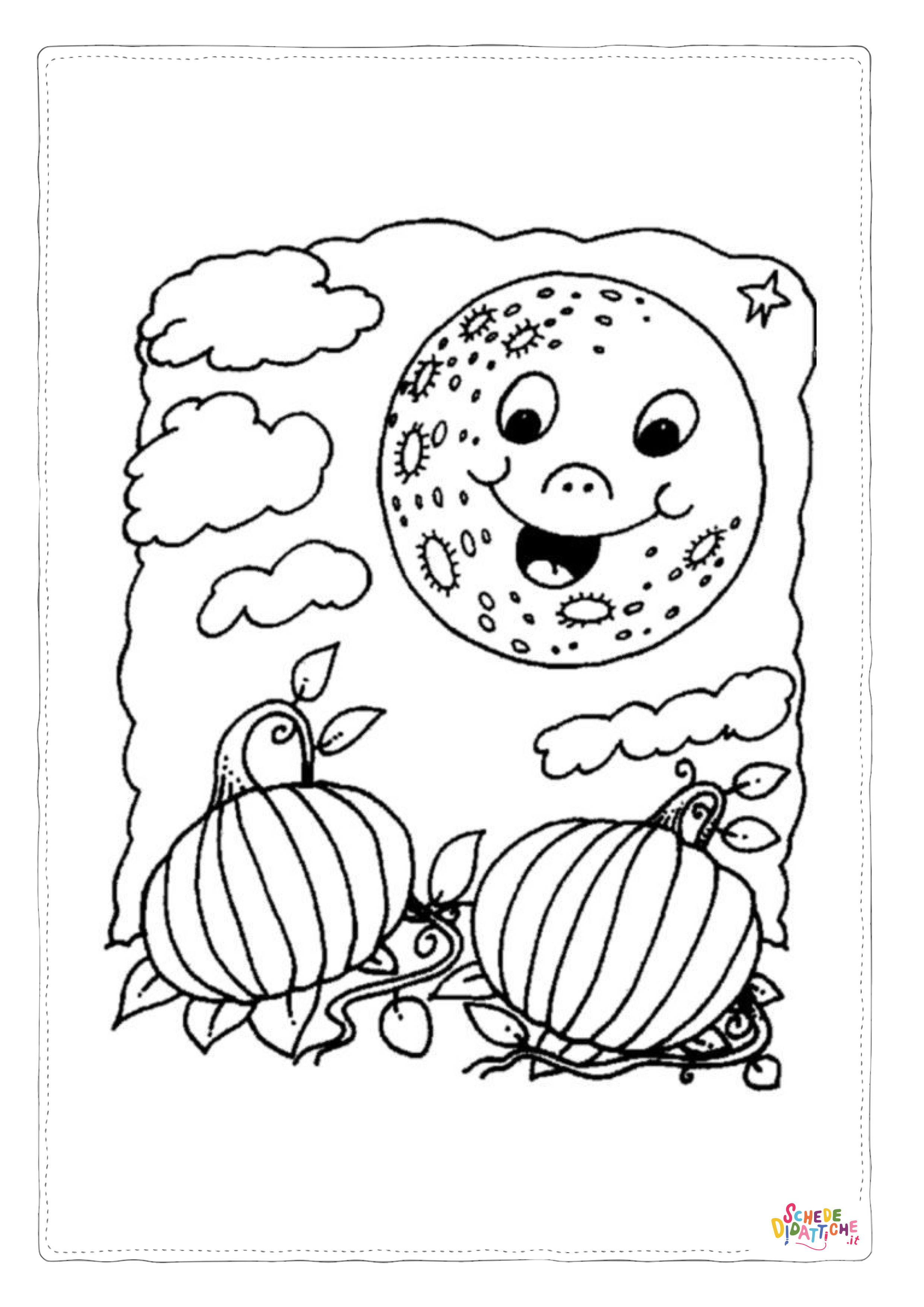 Disegno di zucca da stampare e colorare 39