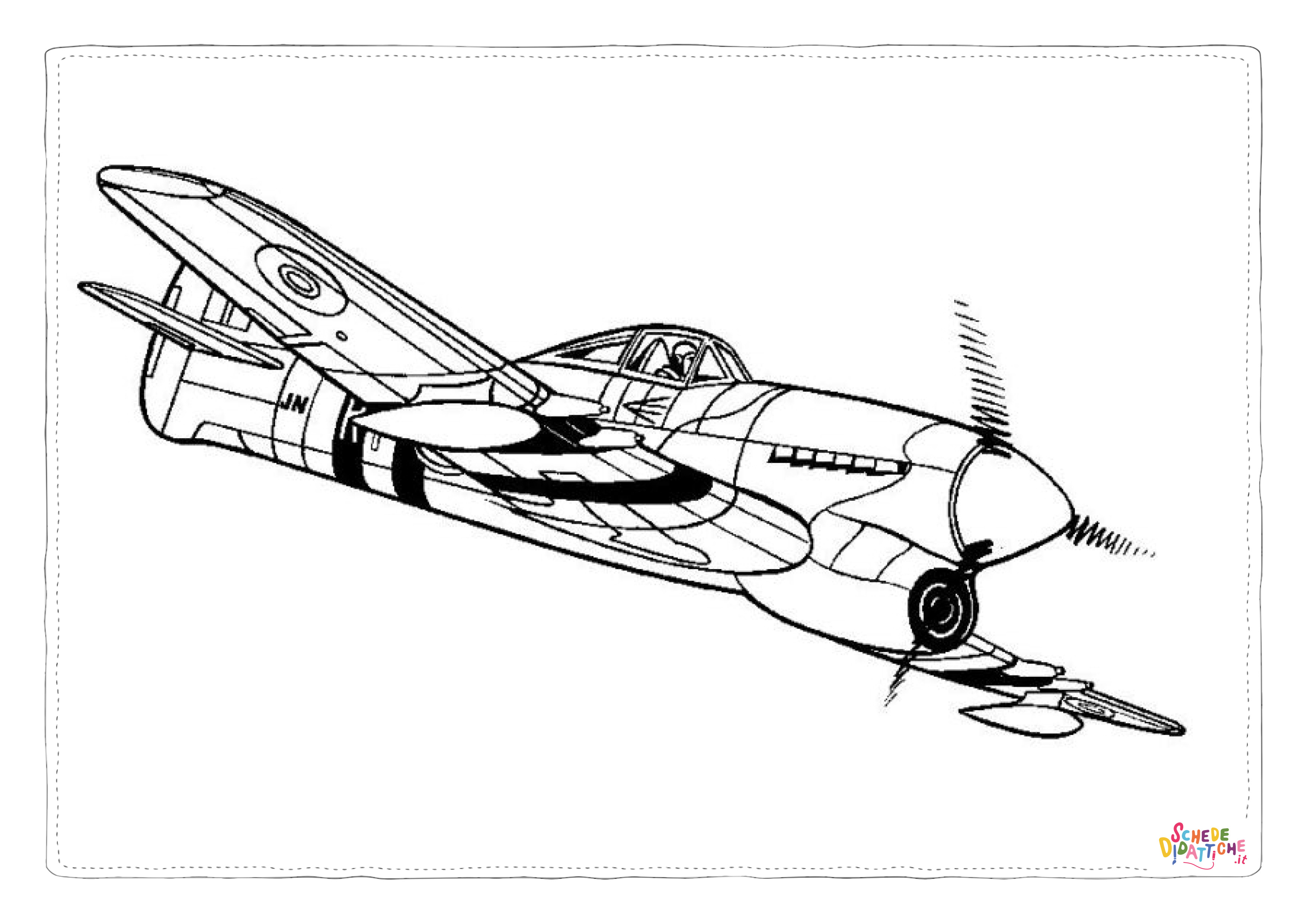 Disegno "Disegno di aereo militare da stampare e colorare 40" Disegno di aereo militare da stampare e colorare 40