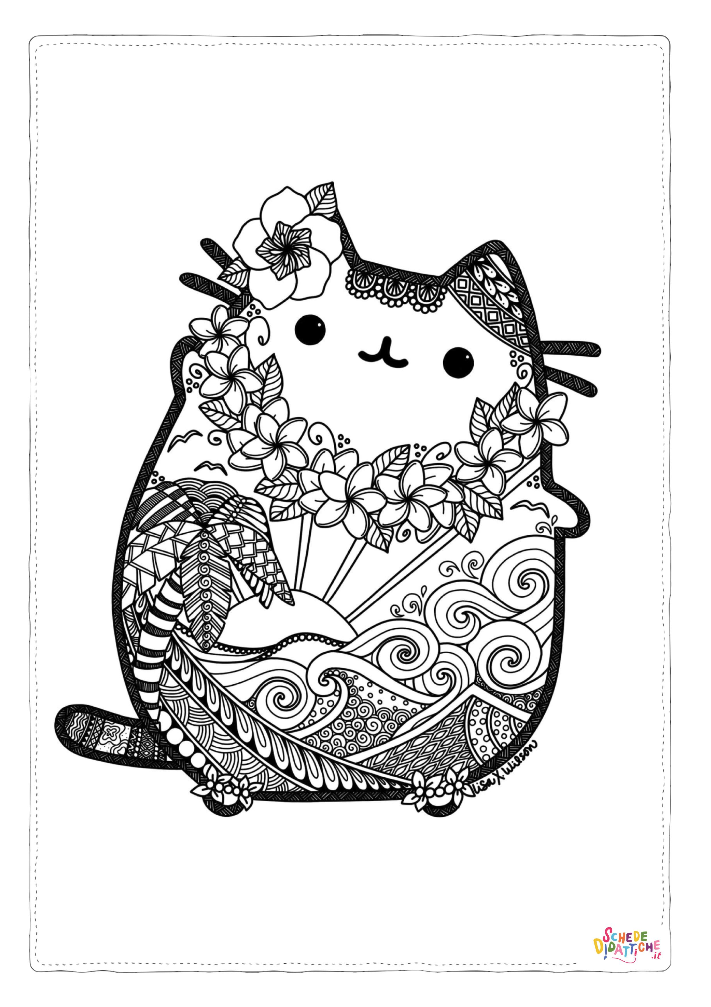 Disegno "Disegno di mandala da stampare e colorare 1008" Disegno di mandala da stampare e colorare 1008