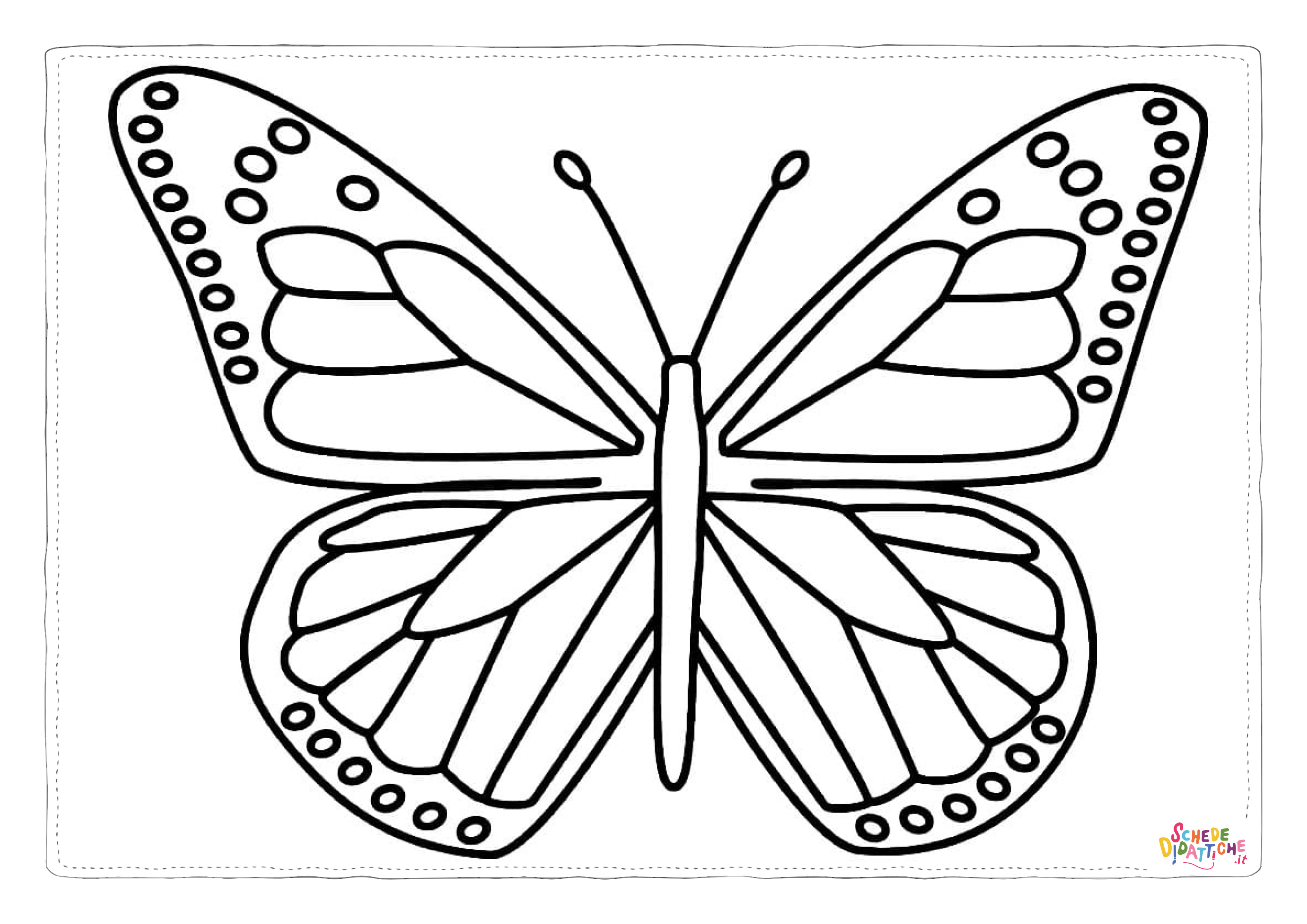 Disegno "Disegno di farfalla da stampare e colorare 276" Disegno di farfalla da stampare e colorare 276