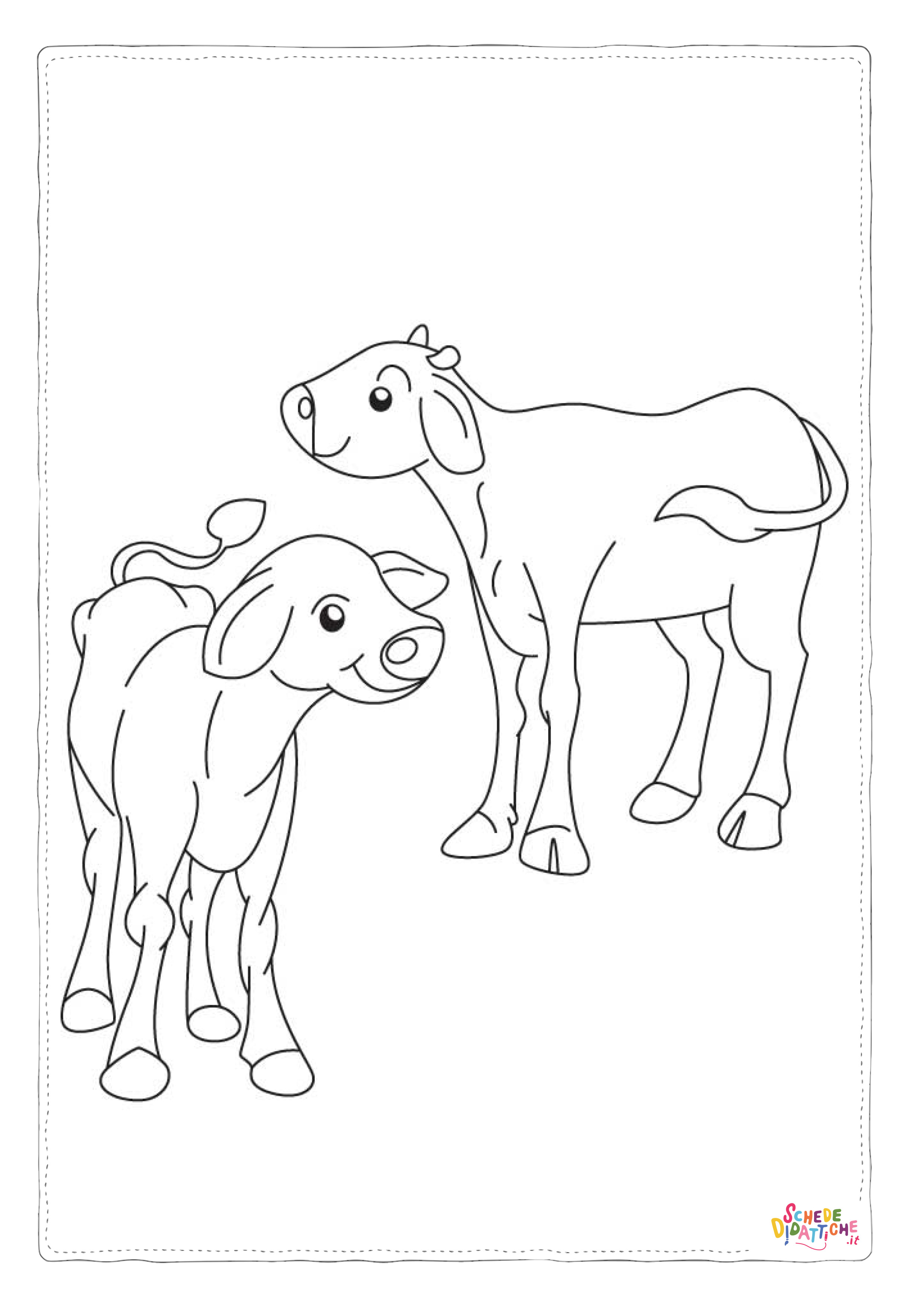 Disegno "Disegno di mucca da stampare e colorare 70" Disegno di mucca da stampare e colorare 70