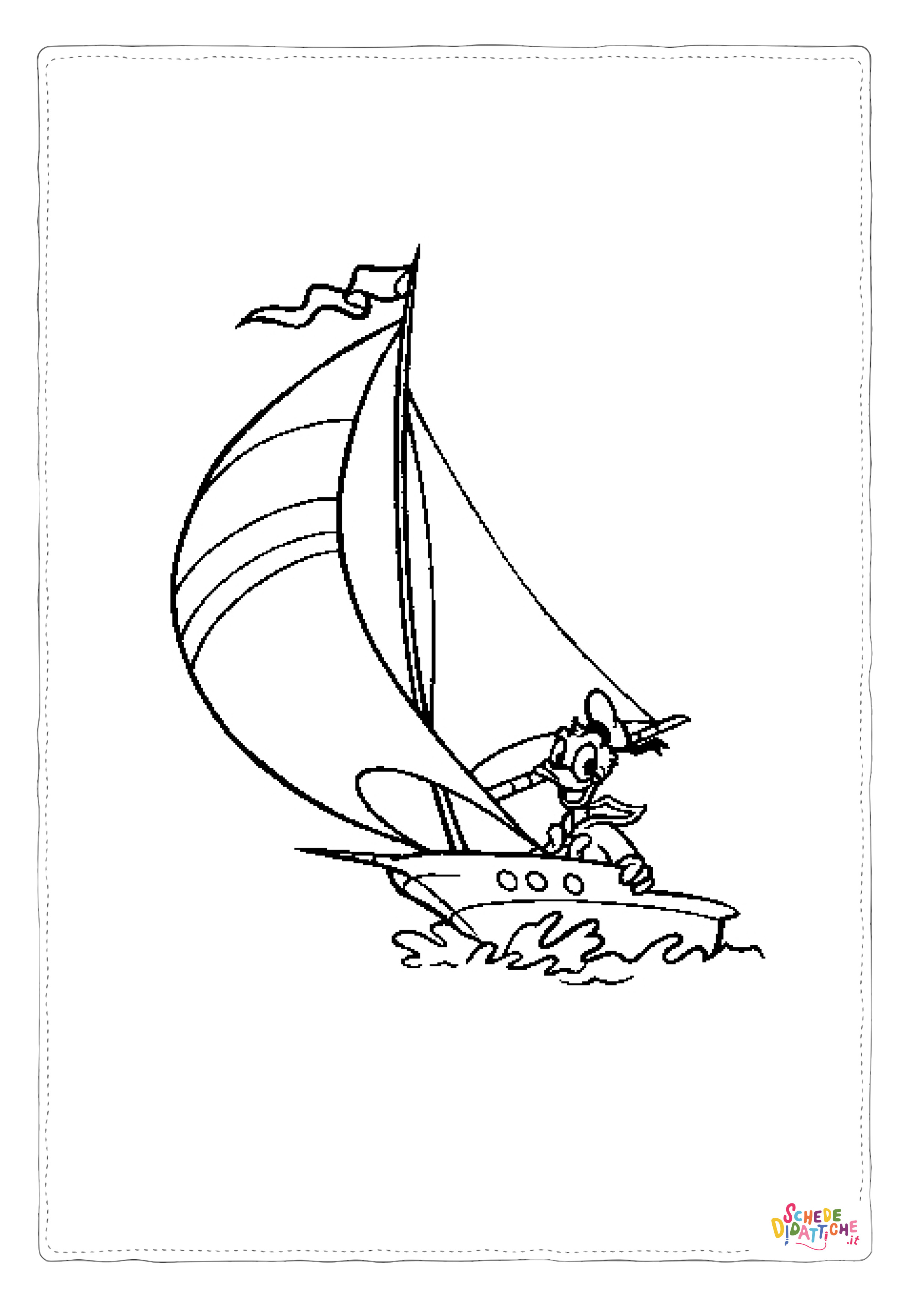 Disegno "Disegno di Paperino da stampare e colorare 115" Disegno di Paperino da stampare e colorare 115