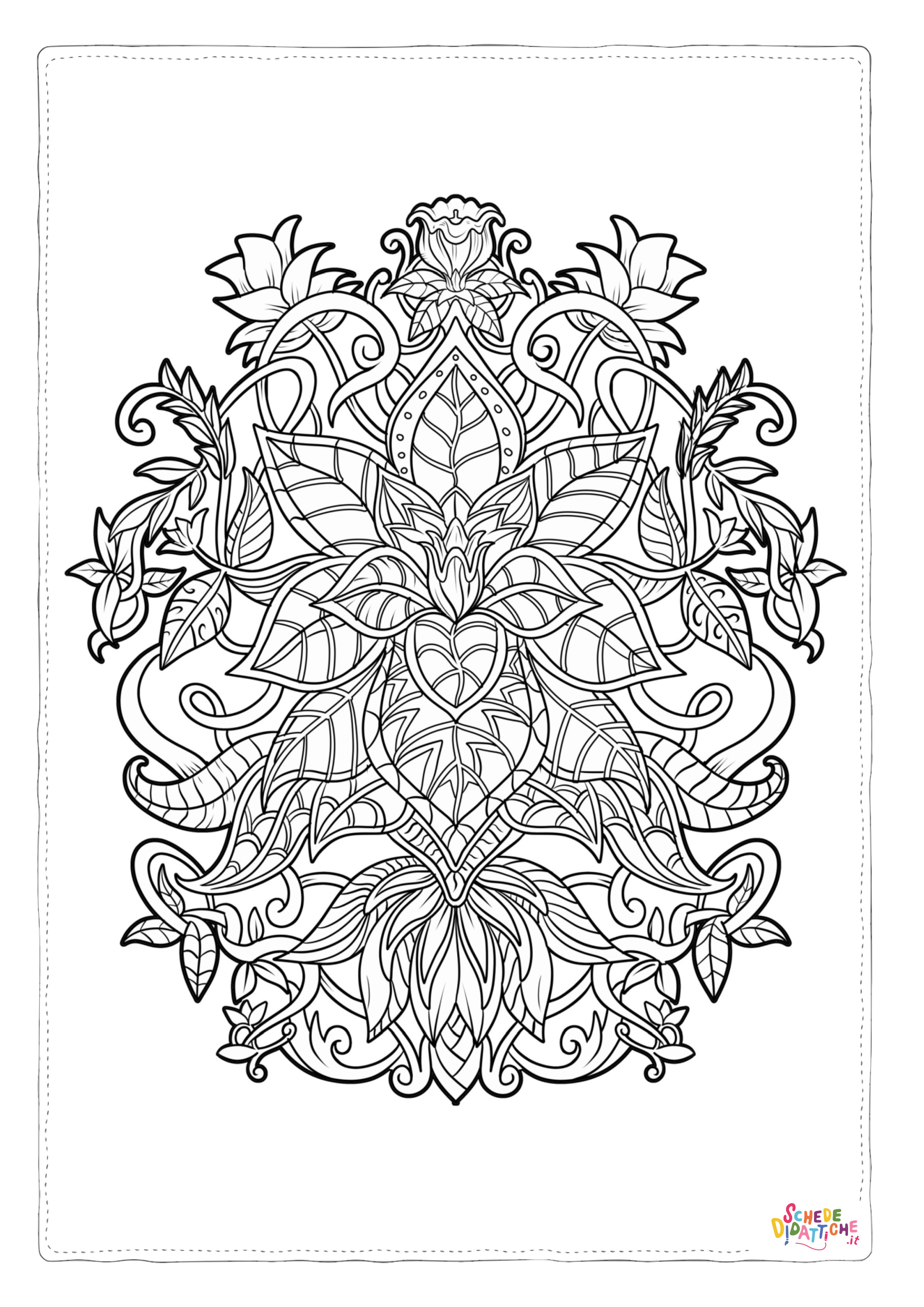 Disegno "Disegno di mandala da stampare e colorare 1151" Disegno di mandala da stampare e colorare 1151